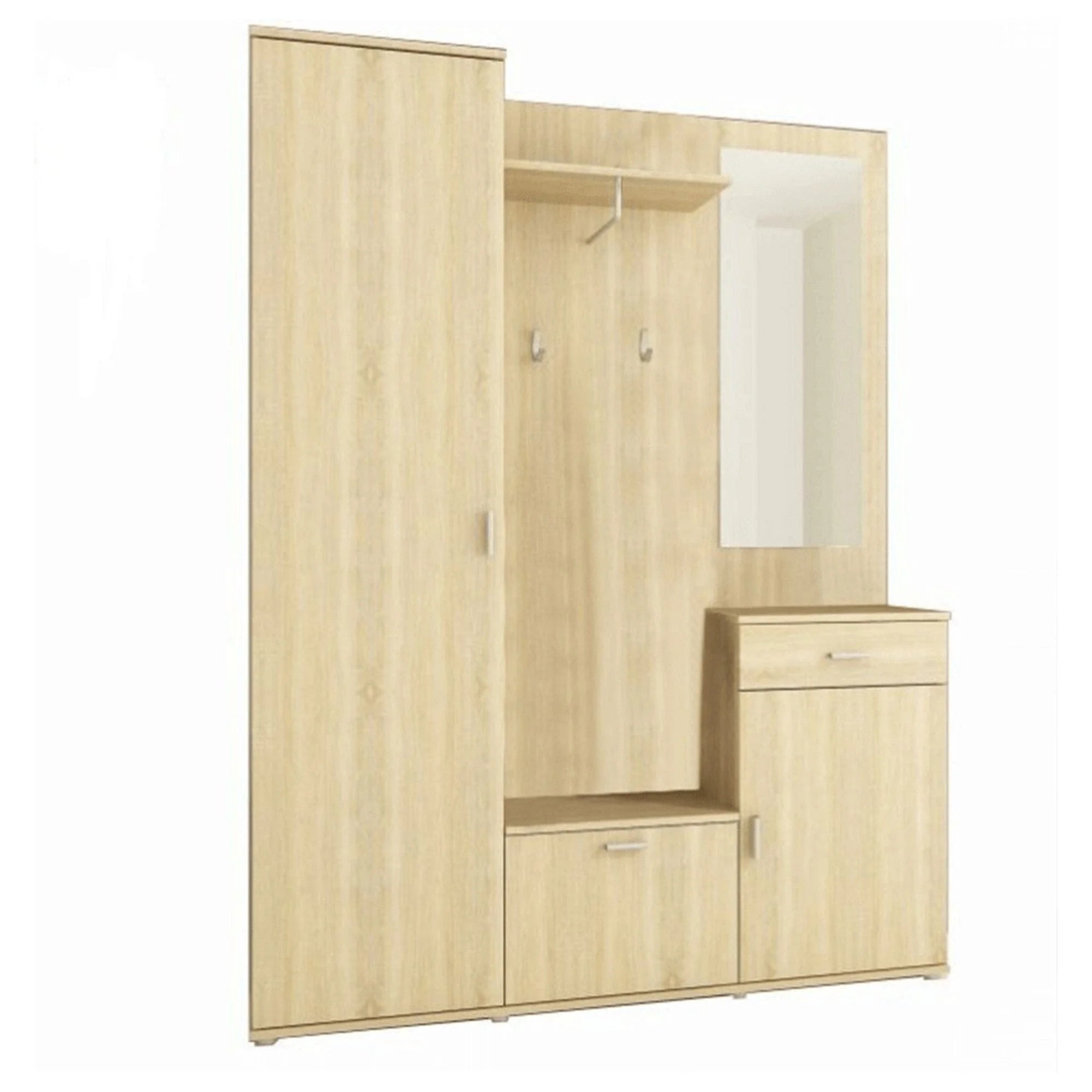 Mobilier hol AMALIA, stejar sonoma, PAL melaminat, 144x32x188 cm