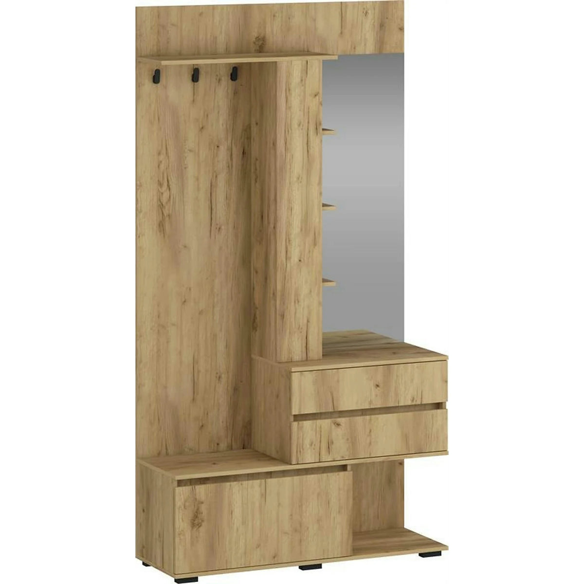 Mobilier hol BAFRA, stejar auriu, PAL laminat, 120x41x223 cm
