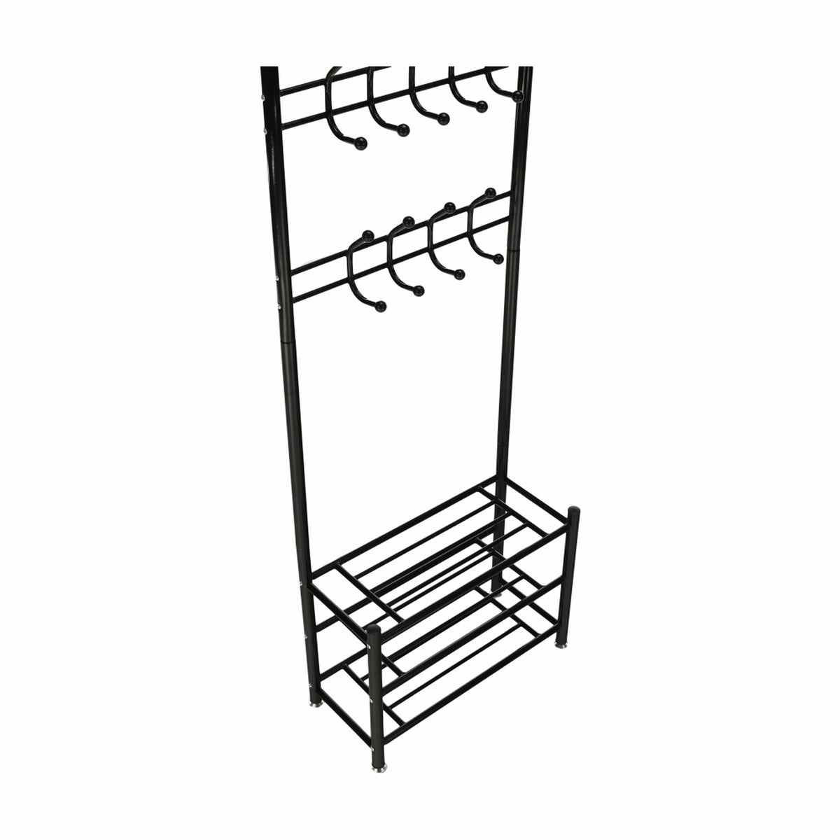 Mobilier hol BARNUM, negru, metal, 66x30x190 cm