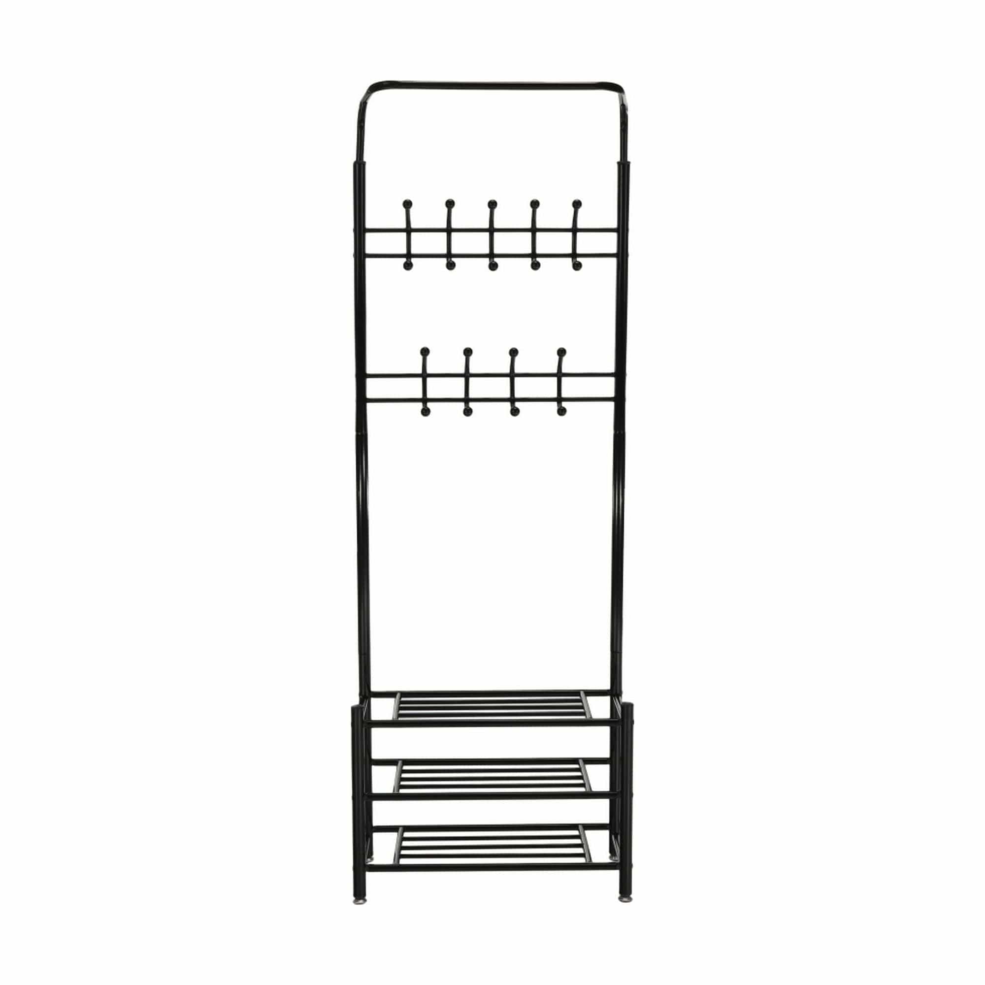 Mobilier hol BARNUM, negru, metal, 66x30x190 cm