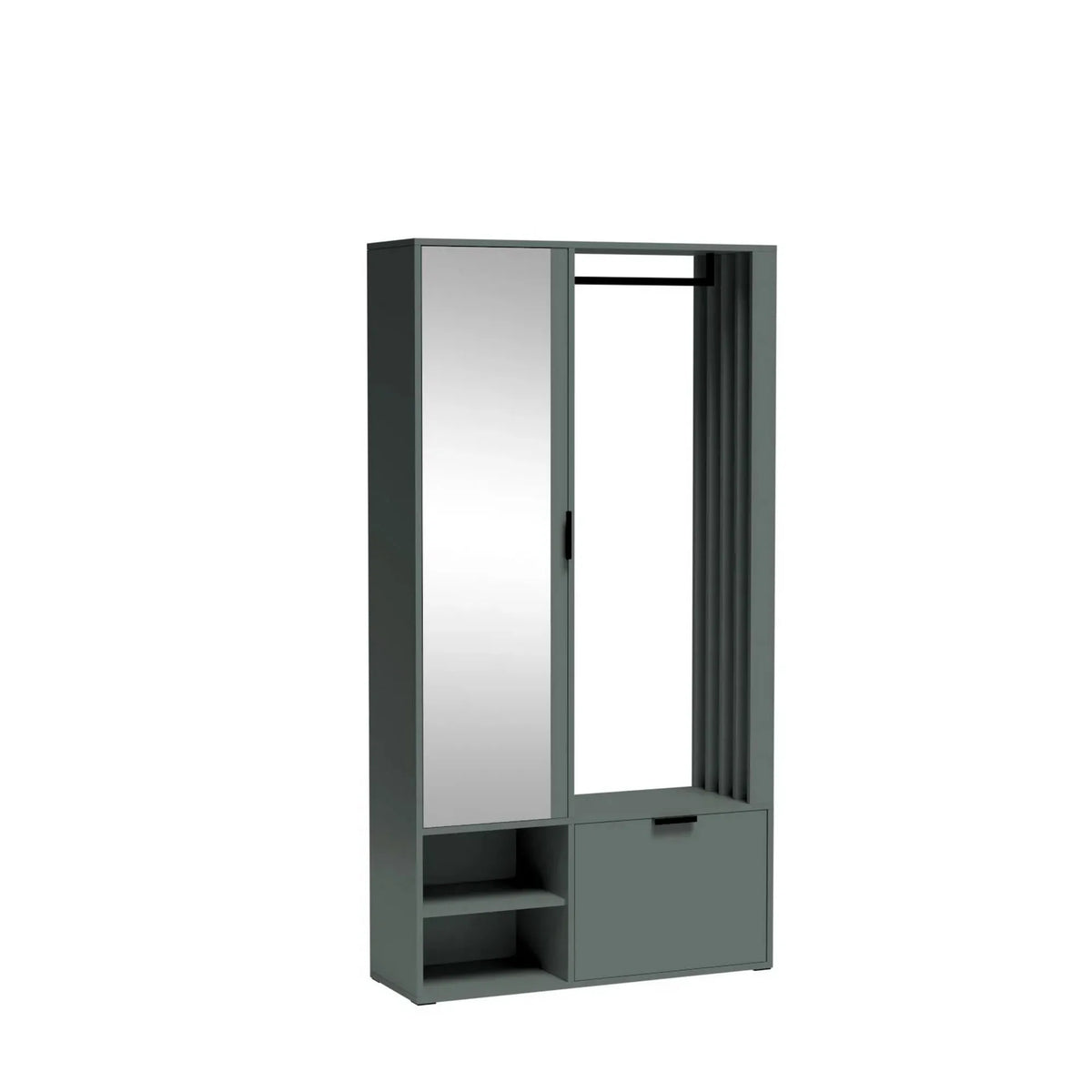 Mobilier hol MILO UNI, verde, PAL laminat/metal, 100x33x189 cm