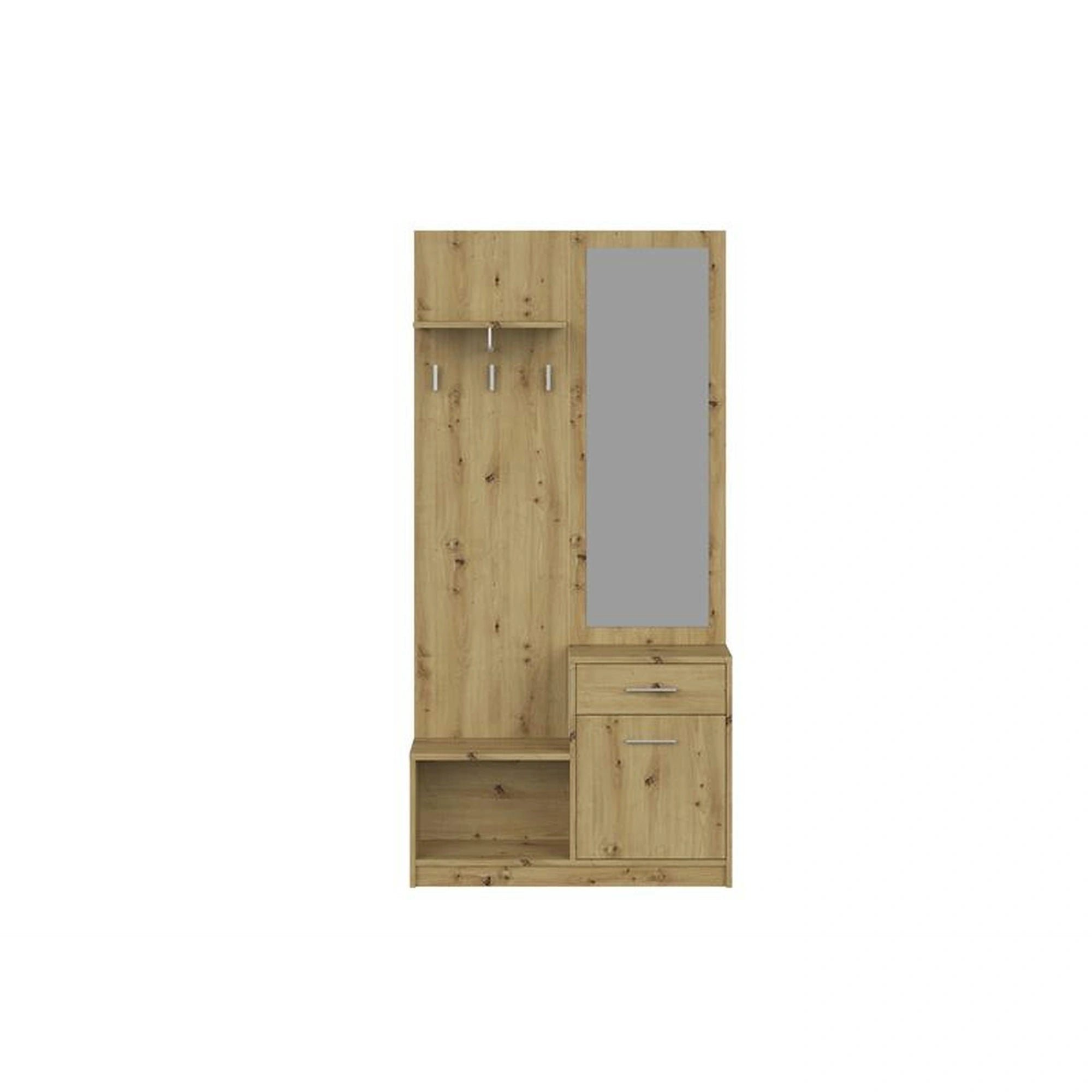 Mobilier hol PERGO, stejar artisan, PAL, 90x30x184 cm