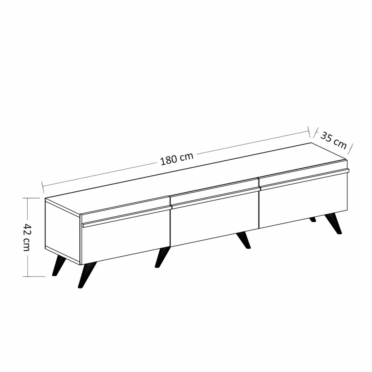 Mobilier living AMSTERDAM, nuc/gri antracit, PAL melaminat, 2 piese