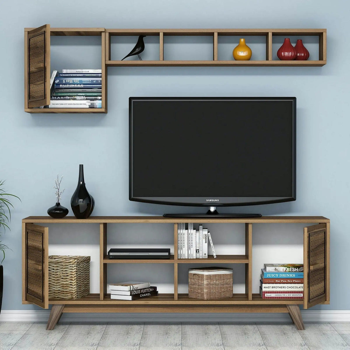 Mobilier living AYLA, nuc, PAL melaminat, 4 piese