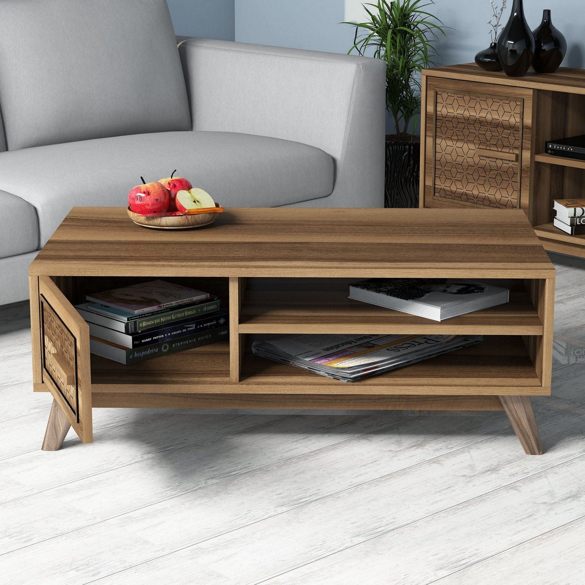 Mobilier living AYLA, nuc, PAL melaminat, 4 piese