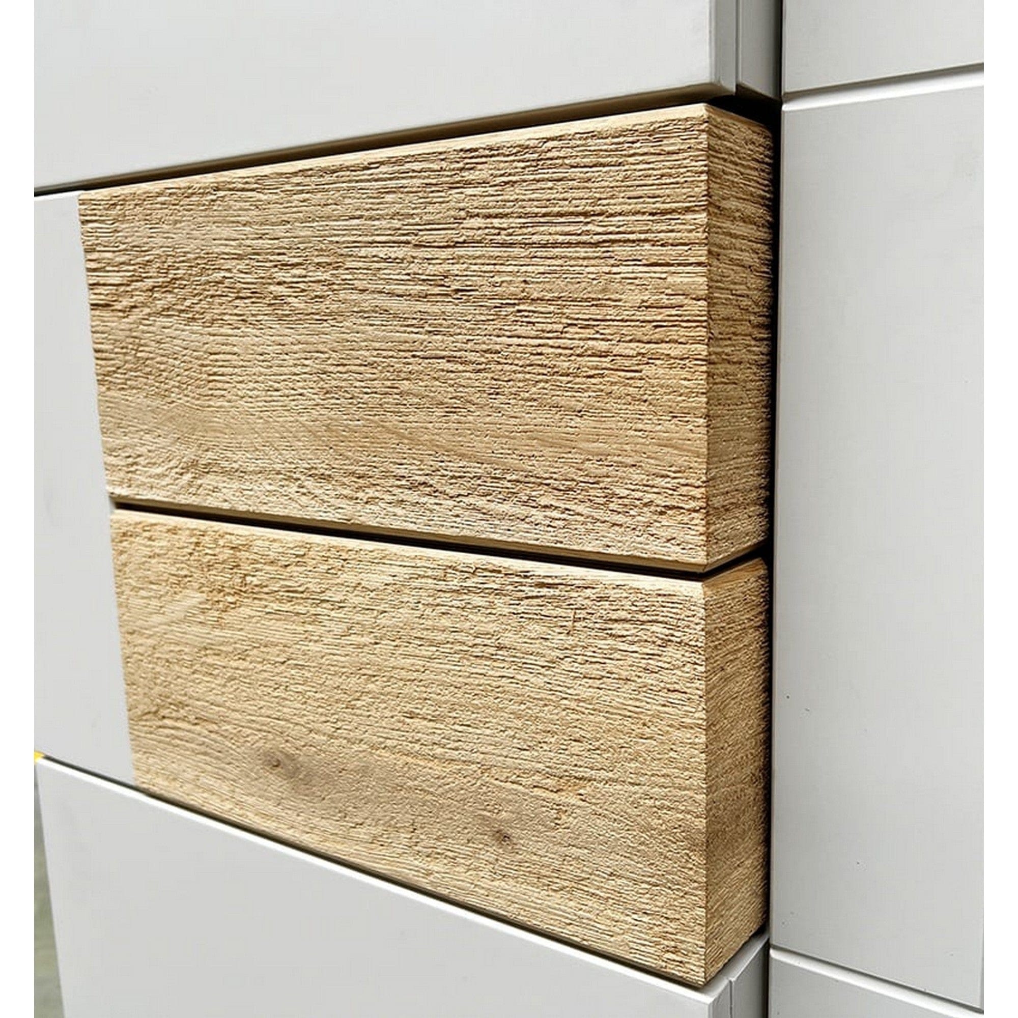 Mobilier living BRUNO A, casmir/stejar, PAL laminat/sticla, 4 piese, 304x41x193 cm