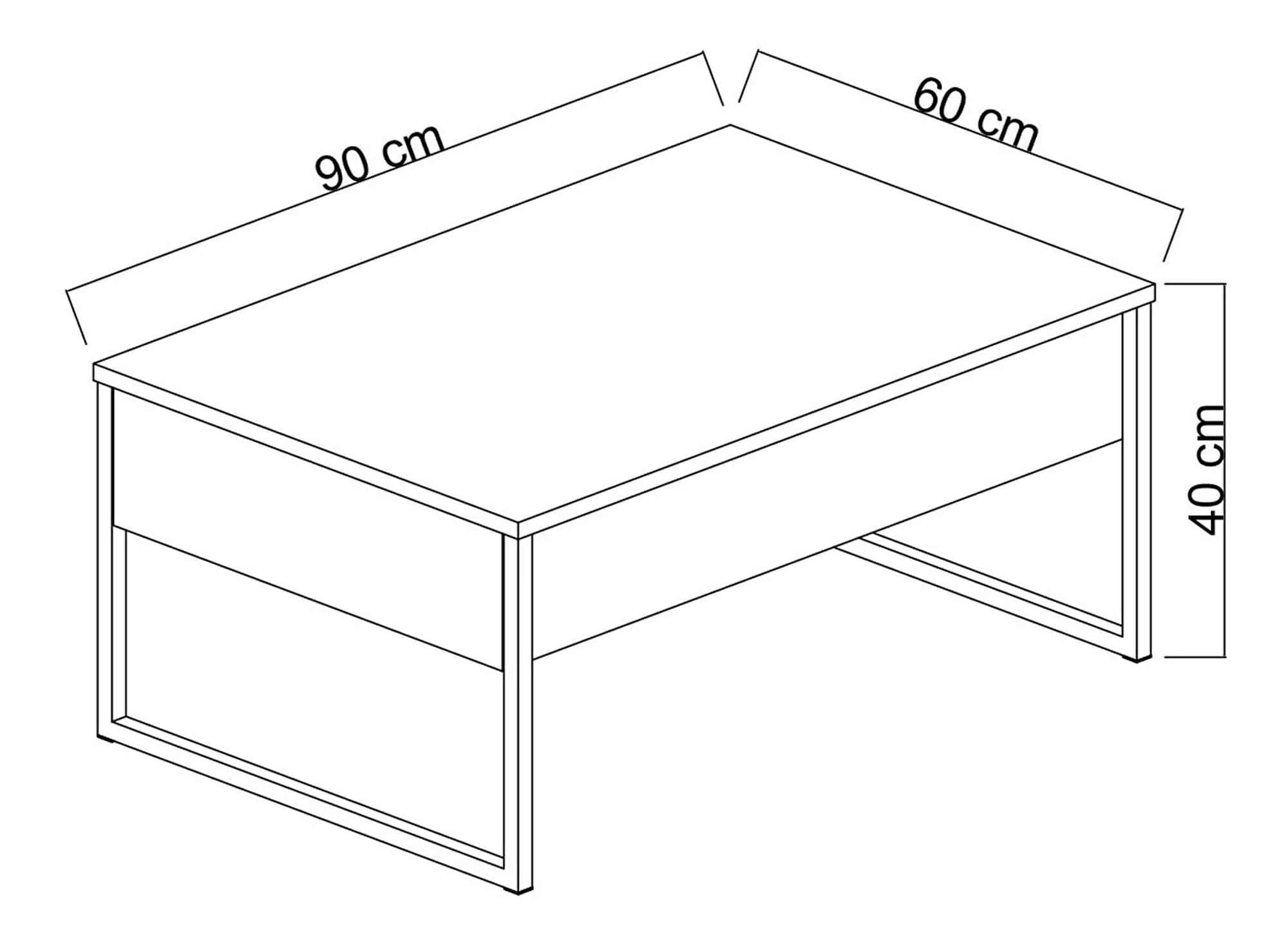 Mobilier living LUXE, nuc/negru, PAL melaminat/metal, 2 piese