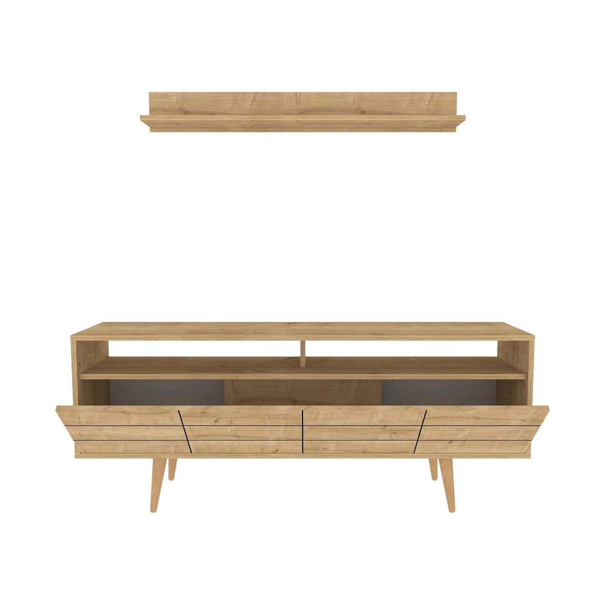 Mobilier living OLA, stejar, PAL melaminat, 2 piese