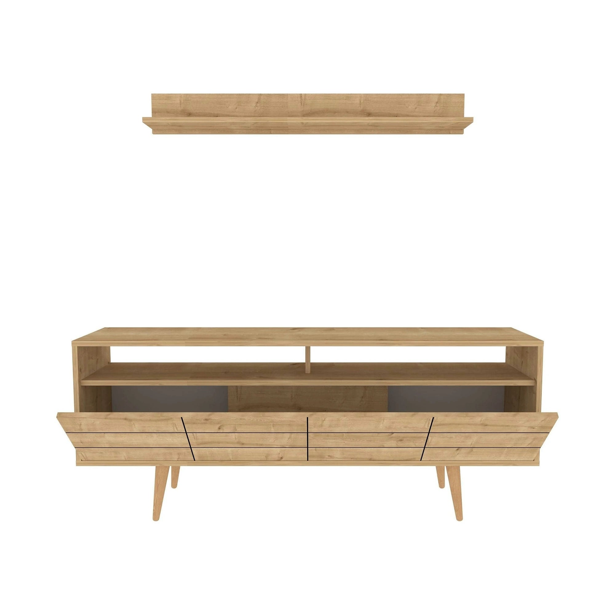 Mobilier living OLA, stejar, PAL melaminat, 2 piese