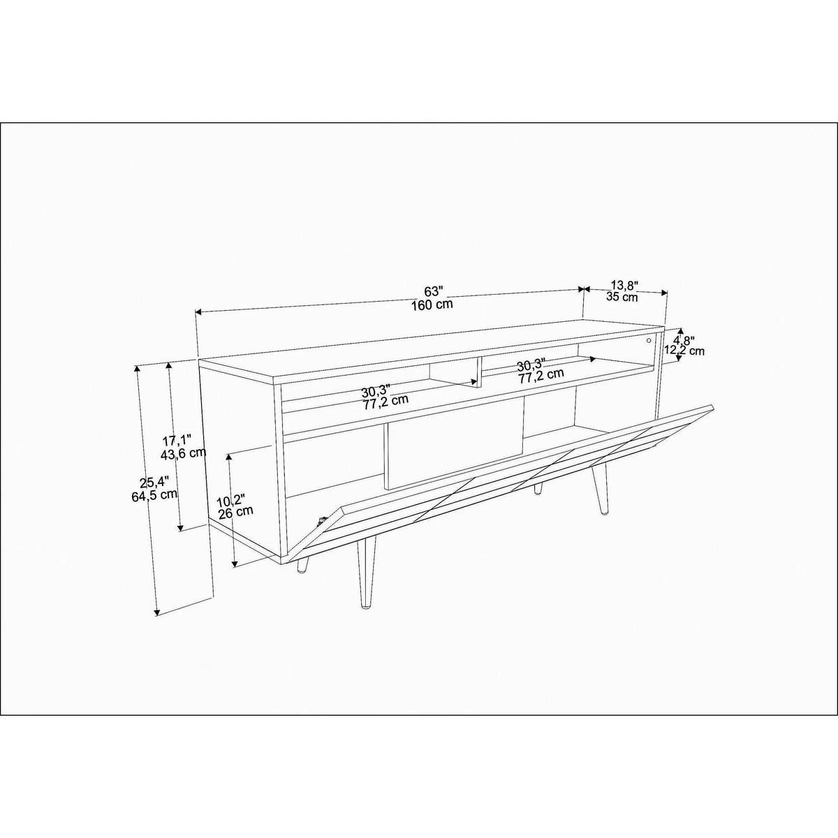 Mobilier living OLA, stejar, PAL melaminat, 2 piese