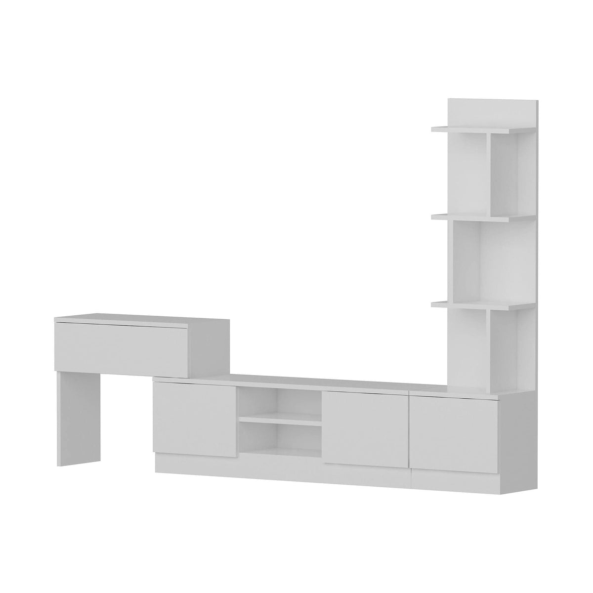 Mobilier living TEAM, alb, PAL melaminat, 3 piese