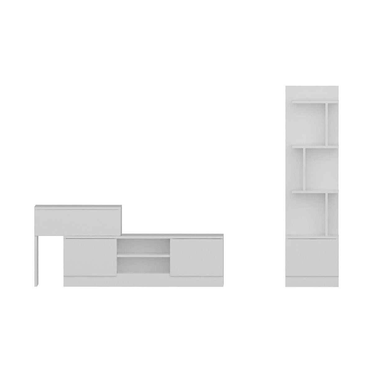 Mobilier living TEAM, alb, PAL melaminat, 3 piese