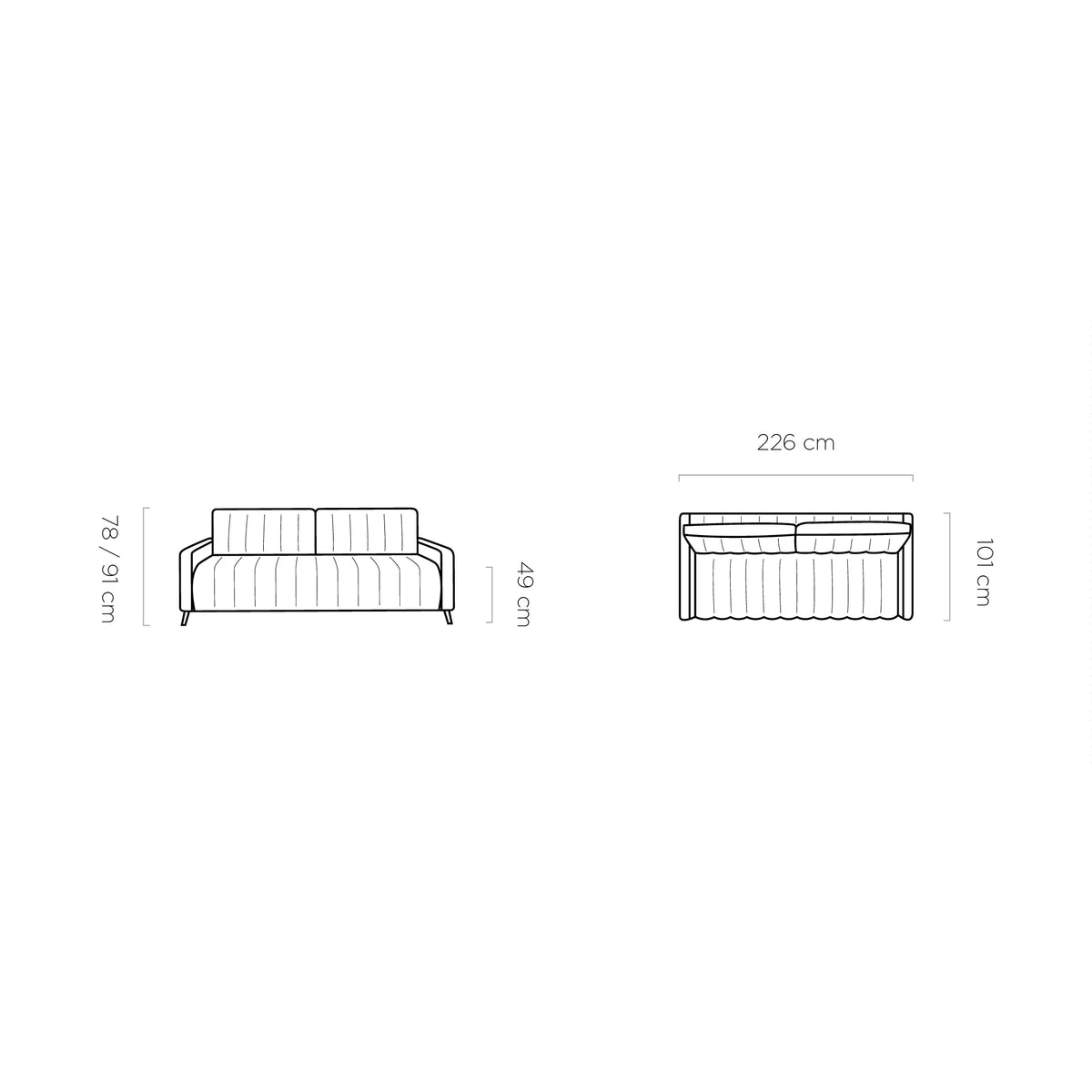 Canapea extensibila Molly, stofa catifelata maro - Monolith 15, cu lada depozitare, 226x101x91 cm