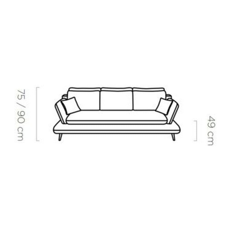 Canapea MONTE, stofa catifelata gri antracit - Whisper 18, Gama Premium, 242x110x90 cm, extensibil, functie de dormit, lada depozitare