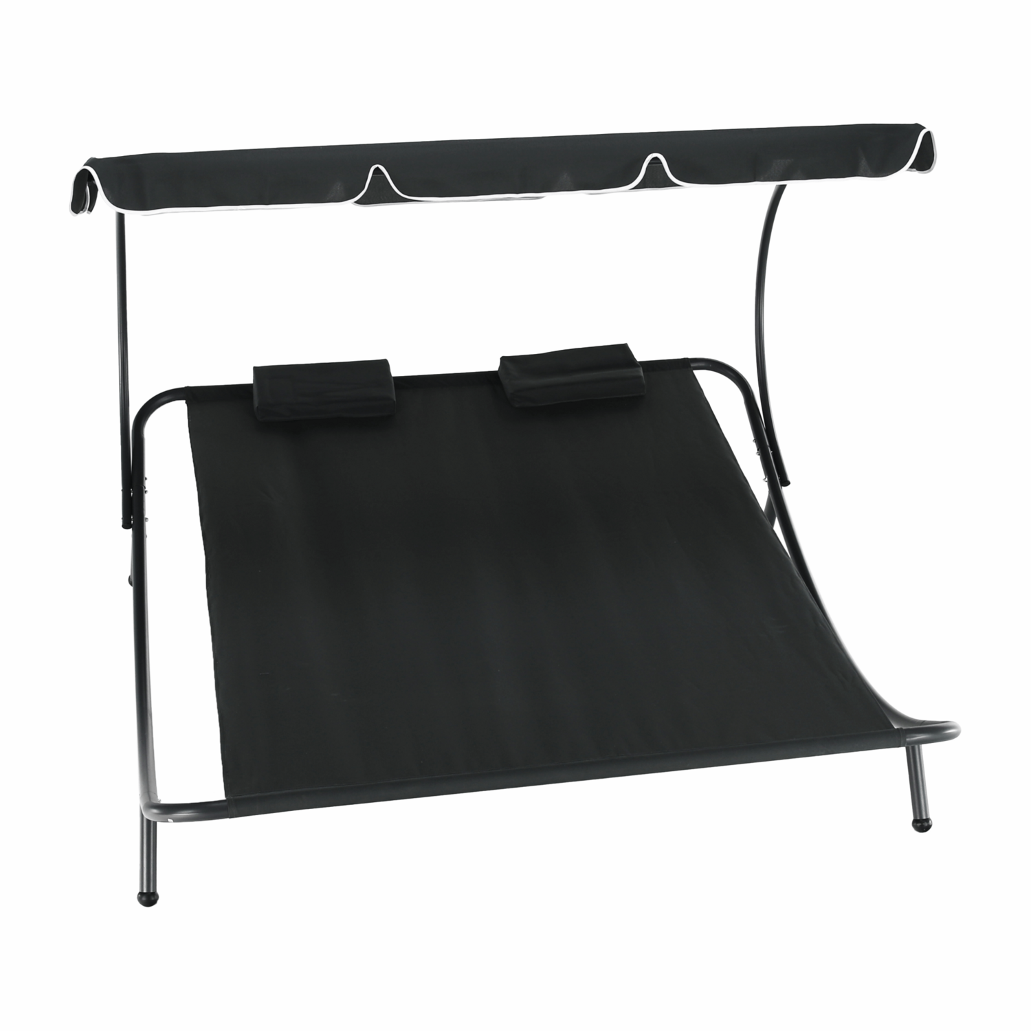 Sezlong gradina MULTINA, gri, poliester/otel, 180x204x147 cm