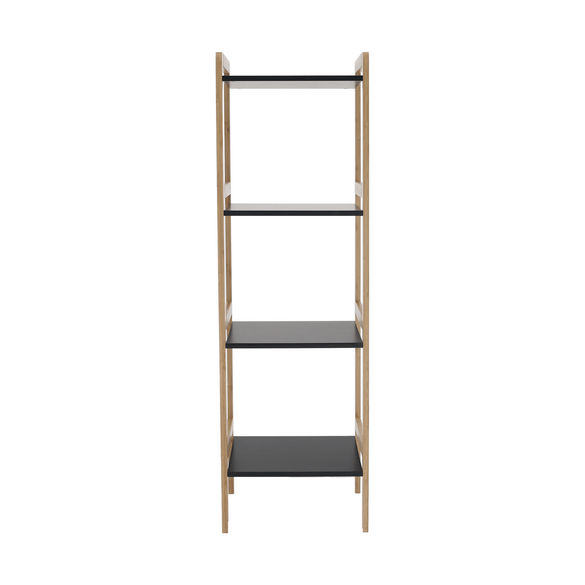 Etajera NAOKO, stejar natural/negru, 33x34x110 cm