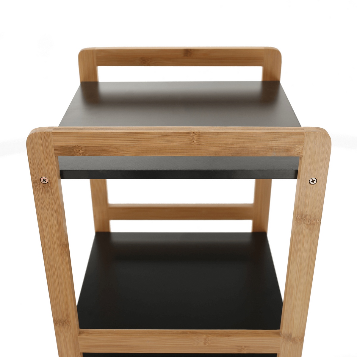 Etajera NAOKO, stejar natural/negru, 33x34x110 cm