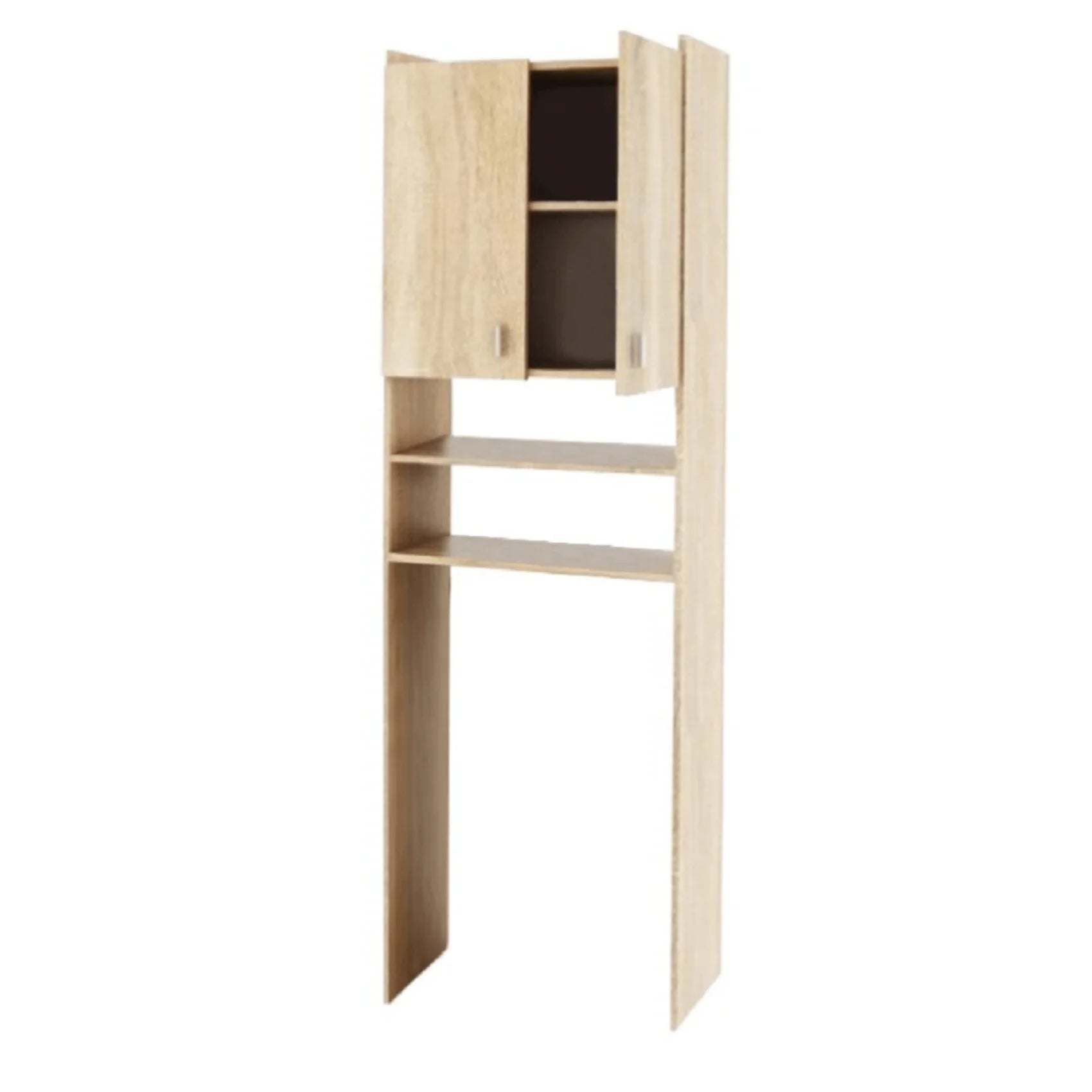 Dulap pentru masina de spalat NATALI, stejar sonoma, PAL melaminat, cu 2 usi, 64x32x190 cm
