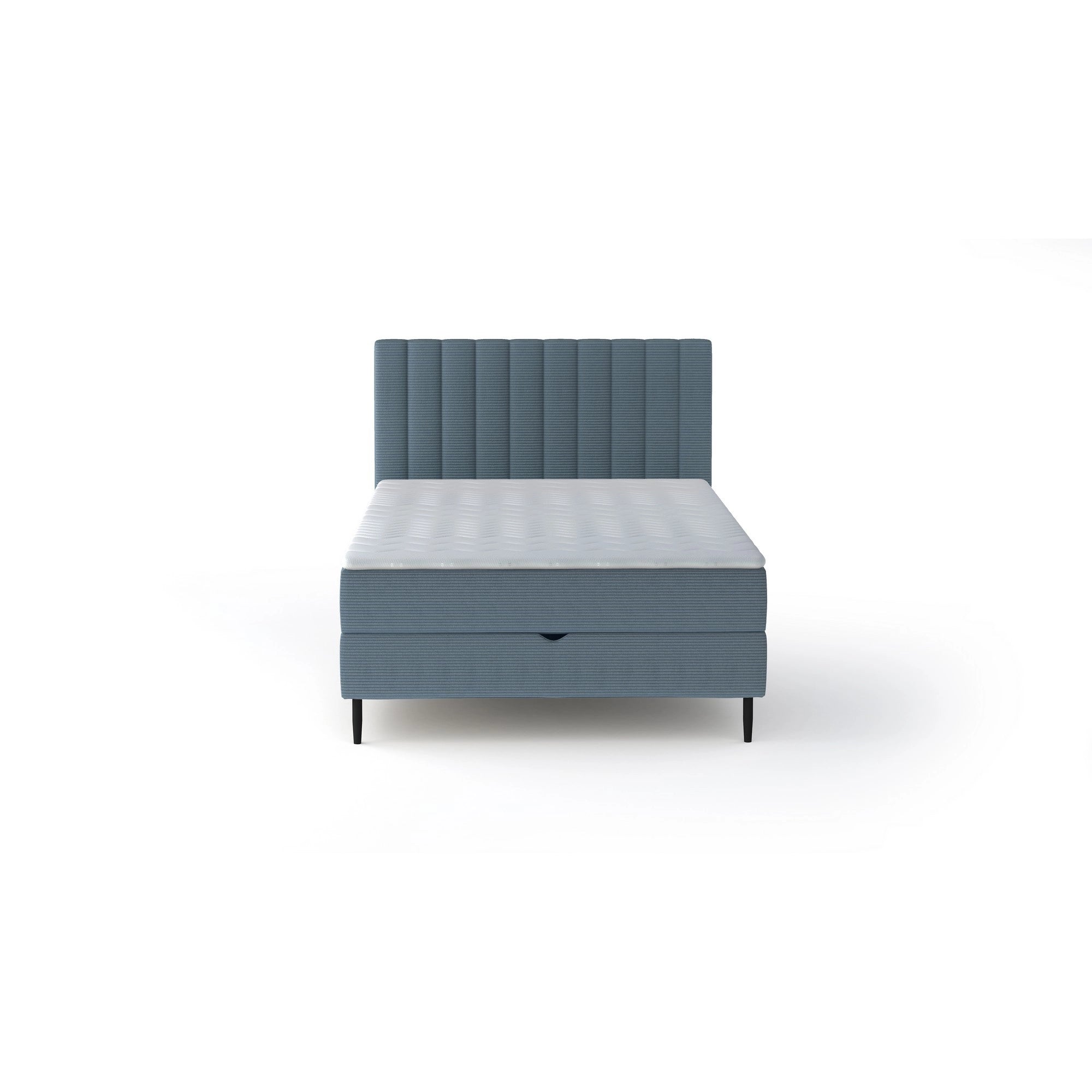 Pat NEPO 100x200, personalizabil materiale Gama Premium, cu spatiu depozitare, suport saltea, saltea, pistoane si topper