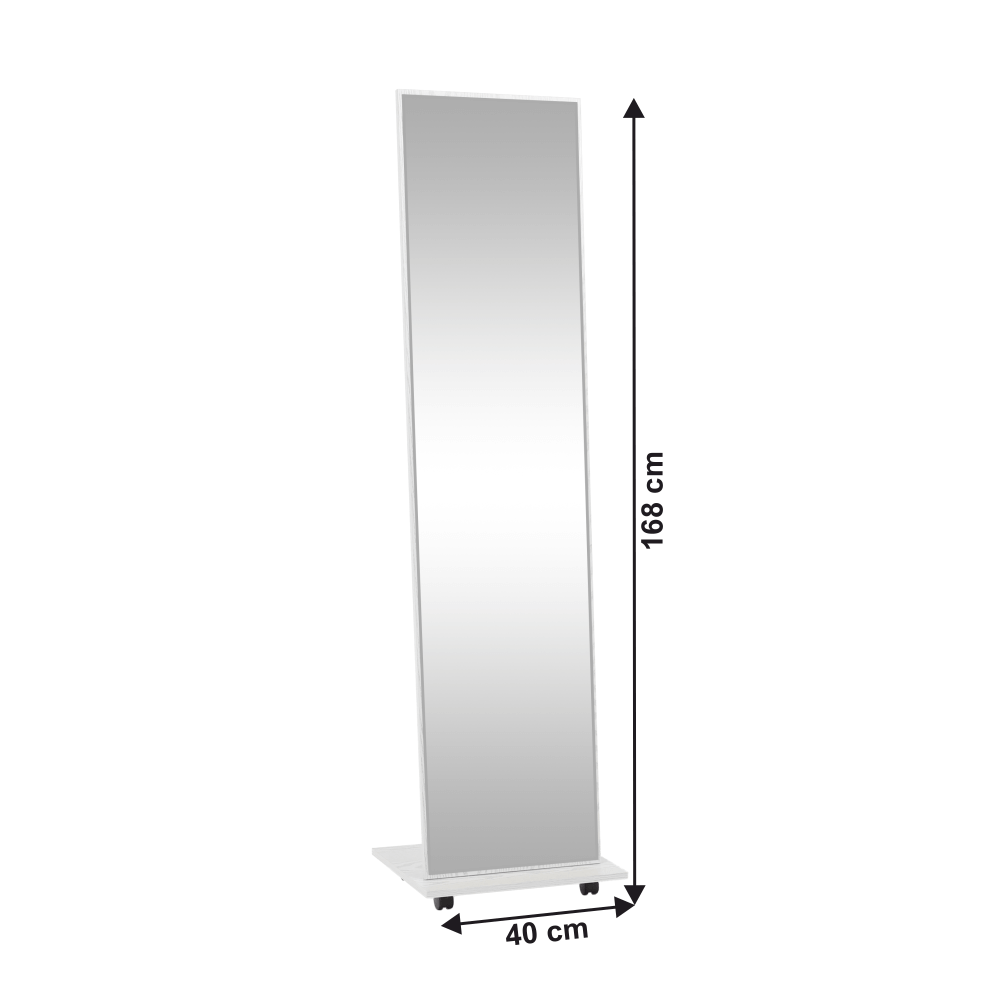 Oglinda NEPTUN, alb, 40x168 cm