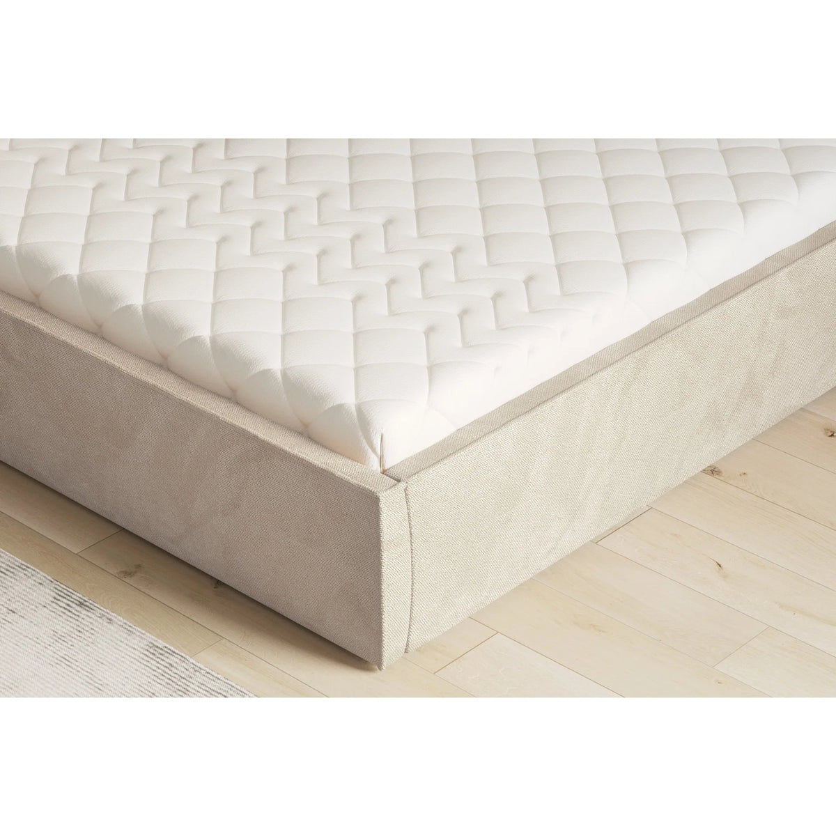Pat NICOLE 180x200, personalizabil materiale gama Oferta Avantaj, cu somiera metalica, lada depozitare si pistoane