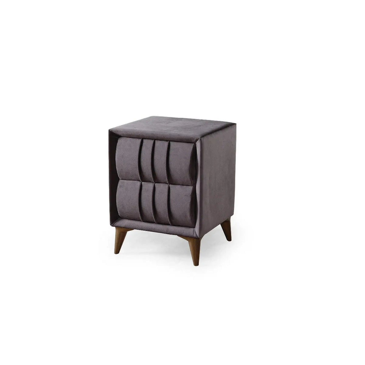 Noptiera BAROK, stofa catifelata gri antracit - Setra 811, 51x48x66 cm
