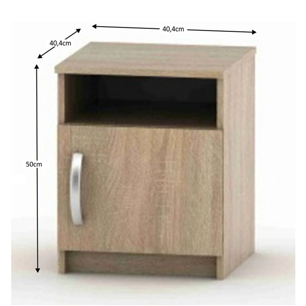Noptiera BETTY 2 BE02-017-00, stejar sonoma, DTD laminat, 40x40x50 cm