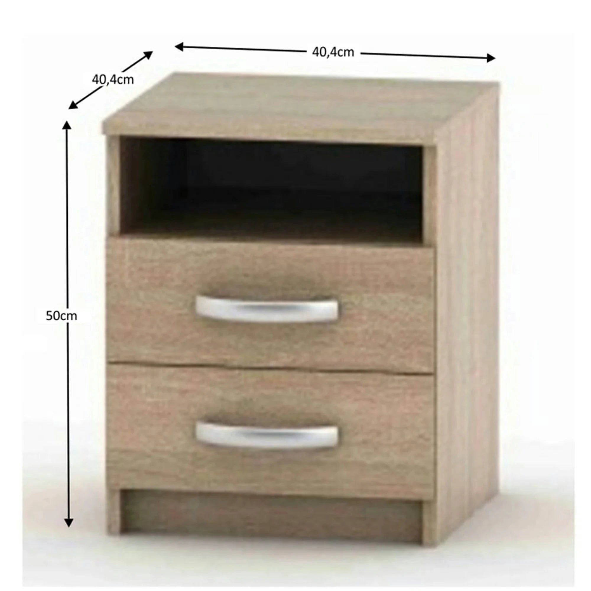 Noptiera BETTY 2 BE02-018-00, stejar sonoma, PAL laminat, 40x40x50 cm
