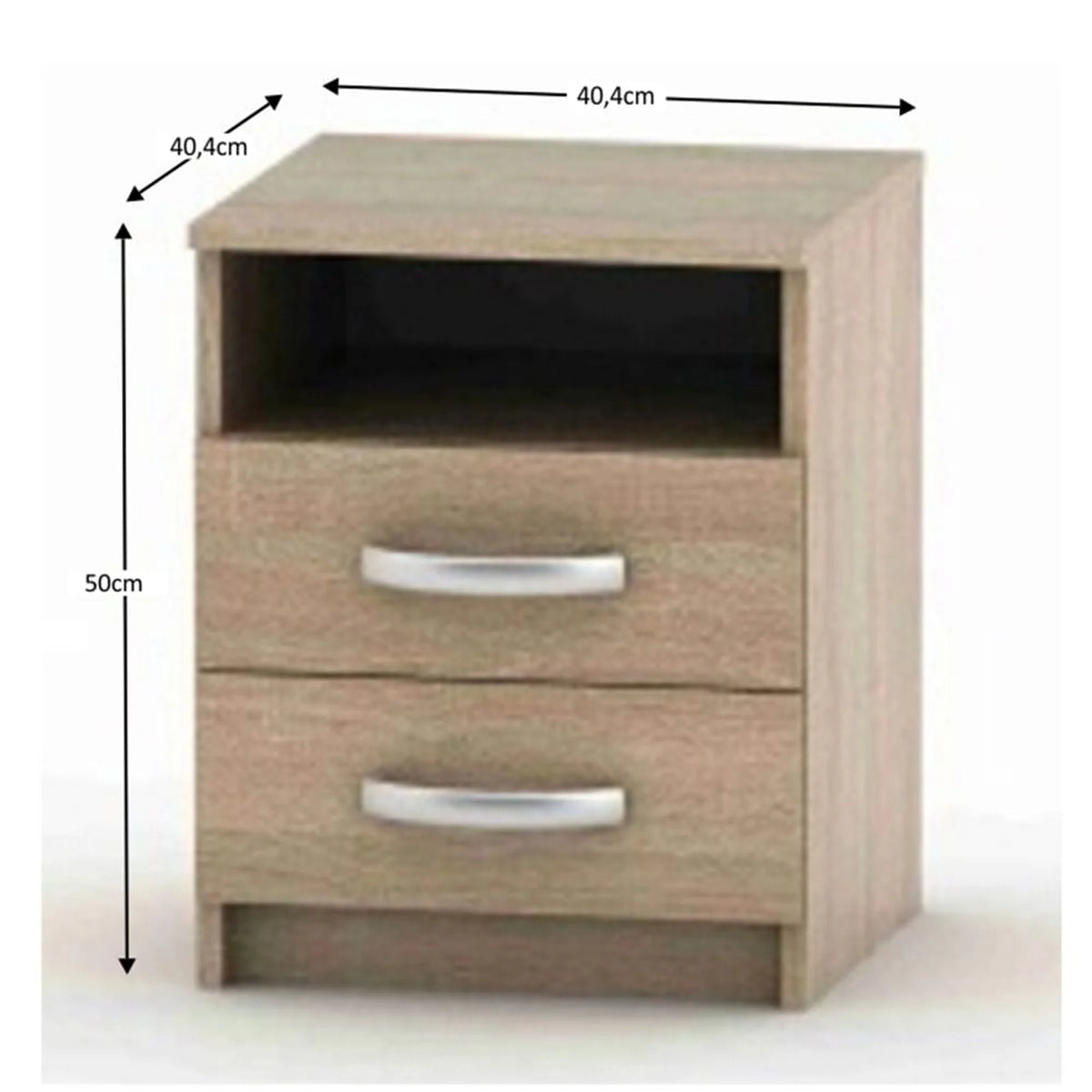 Noptiera BETTY 2 BE02-018-00, stejar sonoma, PAL laminat, 40x40x50 cm