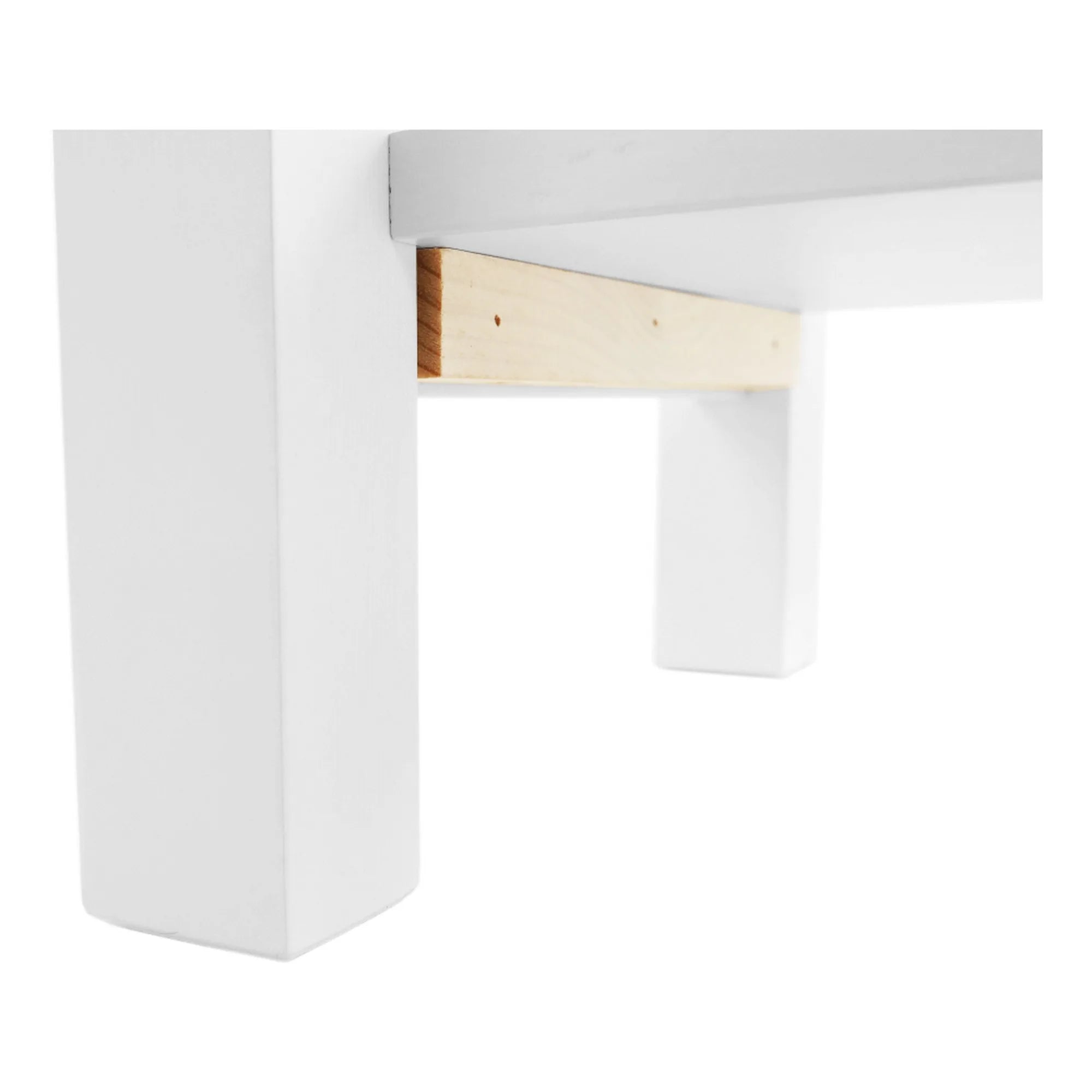 Noptiera FOSIL, alb, lemn, 38x32x47 cm