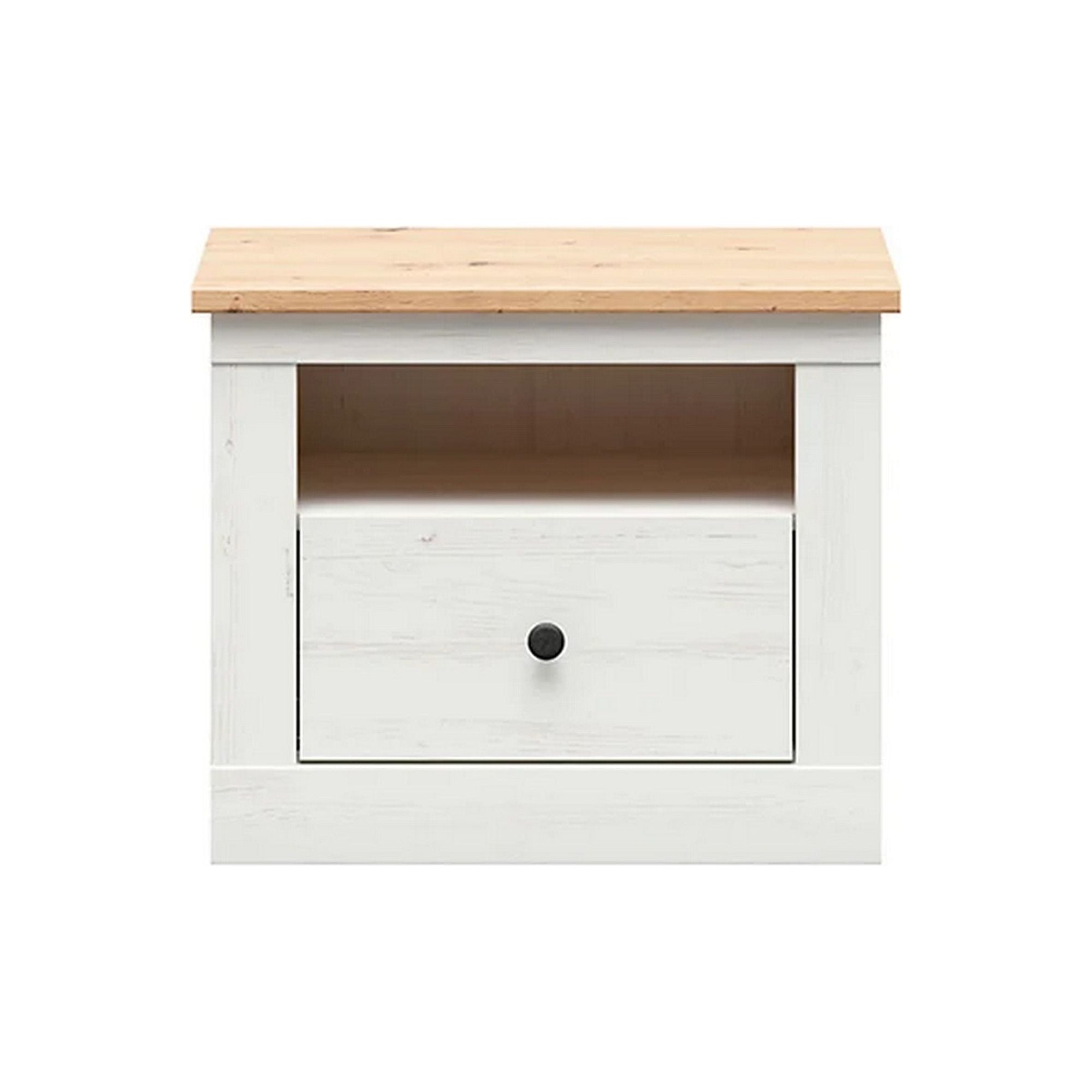 Noptiera FRIJA, stejar artisan/crem, PAL melaminat, 58x44x48 cm