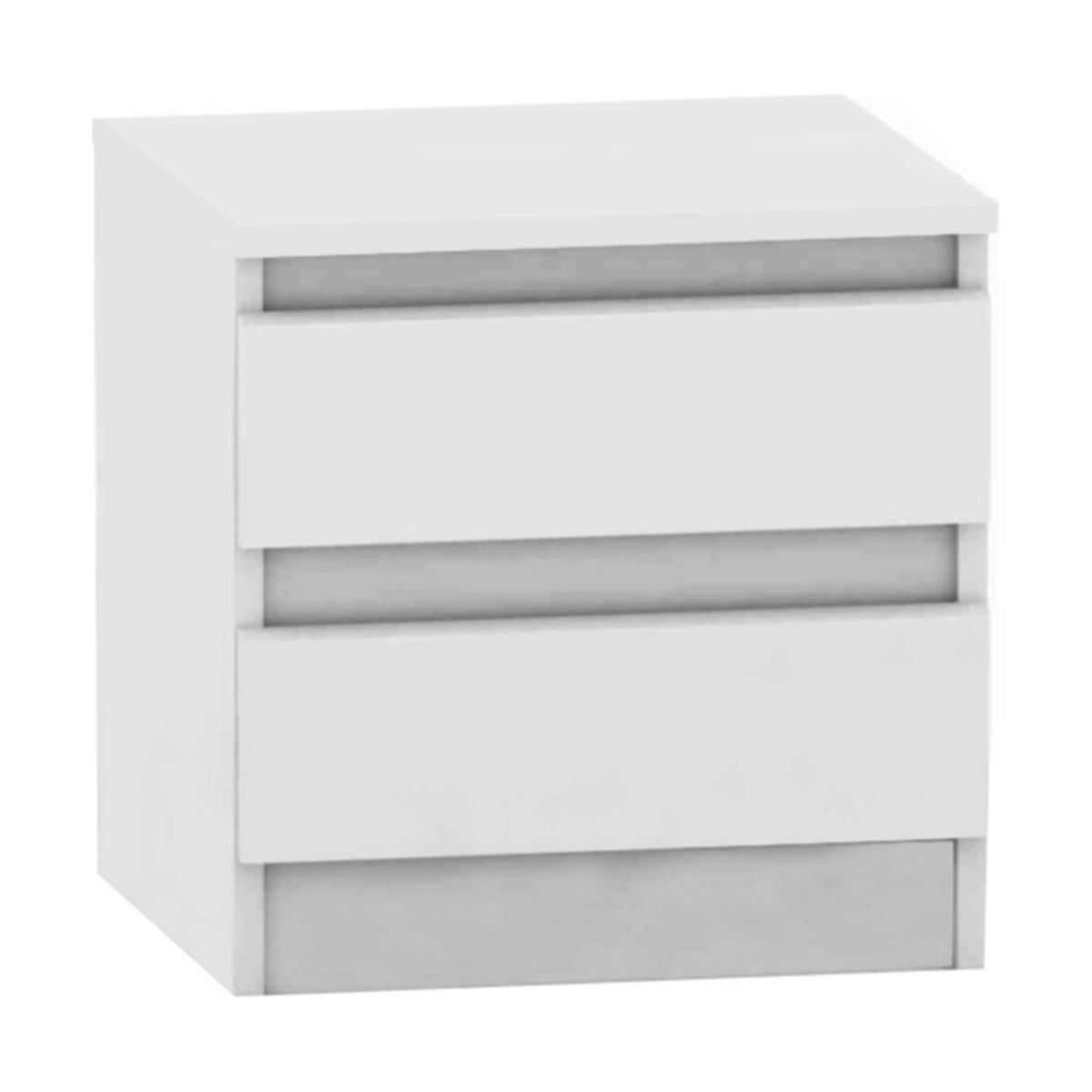 Noptiera HANY NEW 002, alb, DTD laminat, 41x42x40 cm