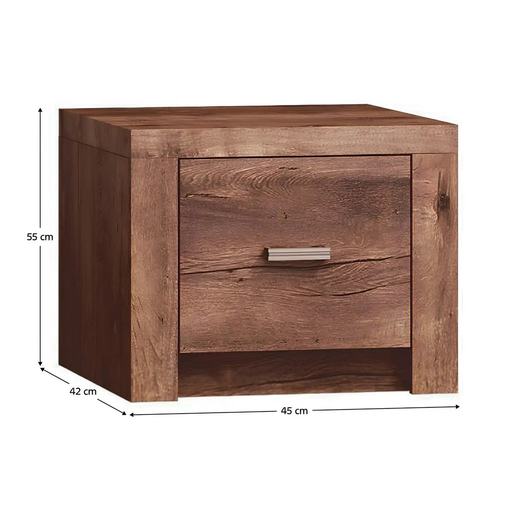 Noptiera INFINITY I-24, frasin deschis, PAL melaminat, 45x42x55 cm