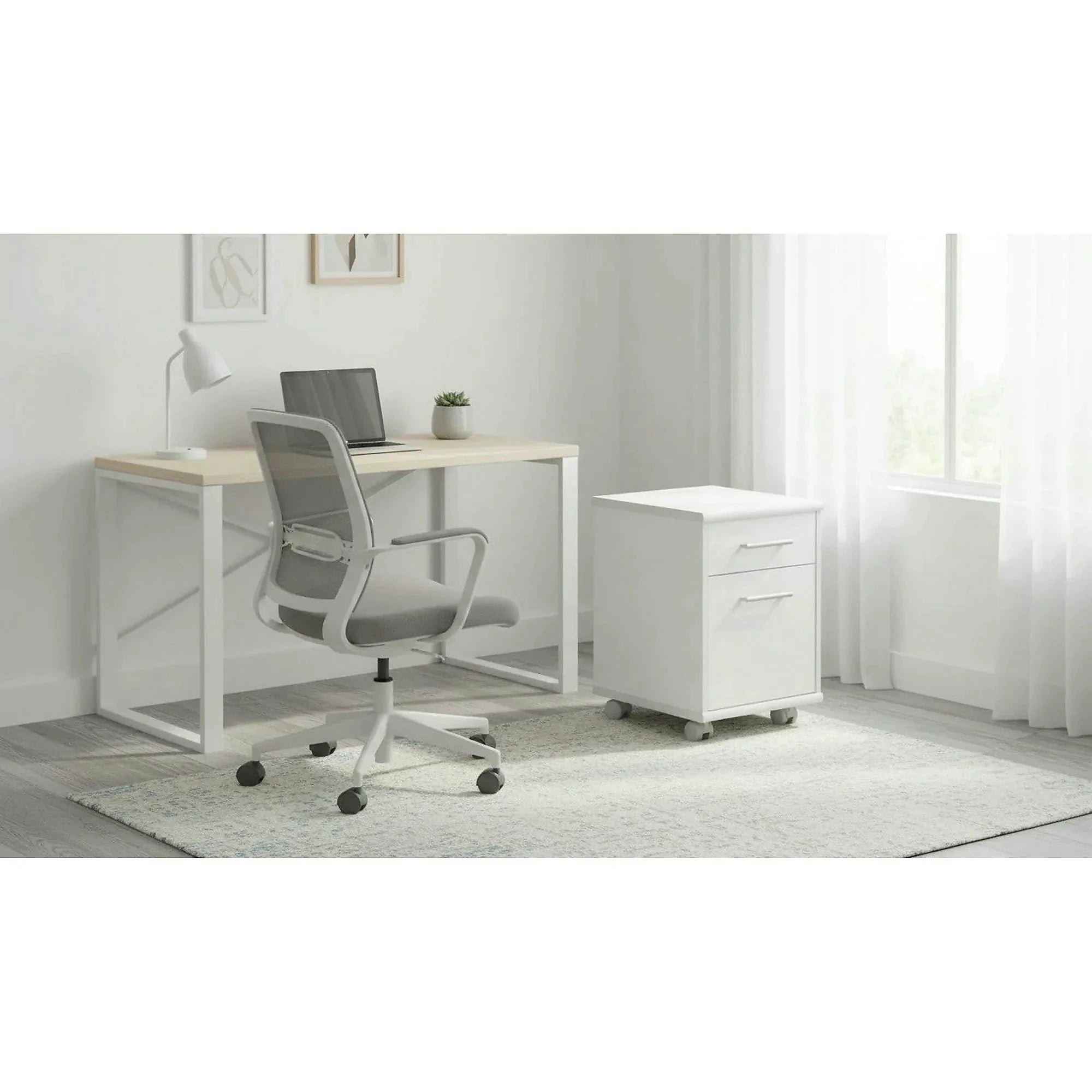 Noptiera JOHAN 2 NEW 07, alb, DTD laminat, 39x41x55 cm