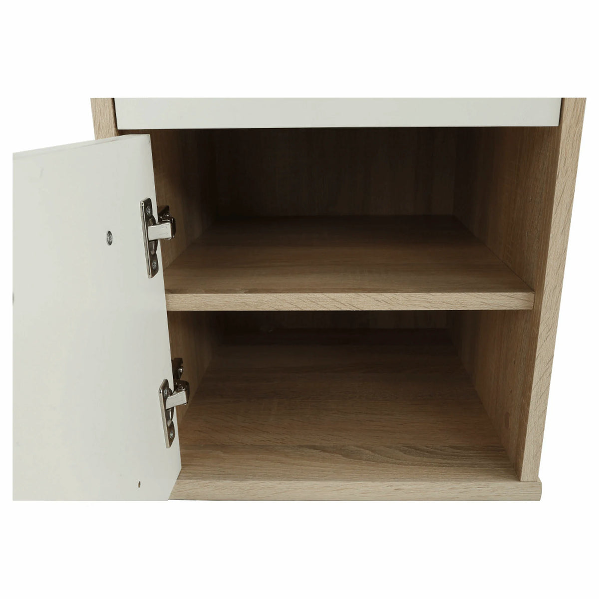 Noptiera JOHAN 2 NEW 07, stejar sonoma/alb, DTD laminat, 39x41x55 cm