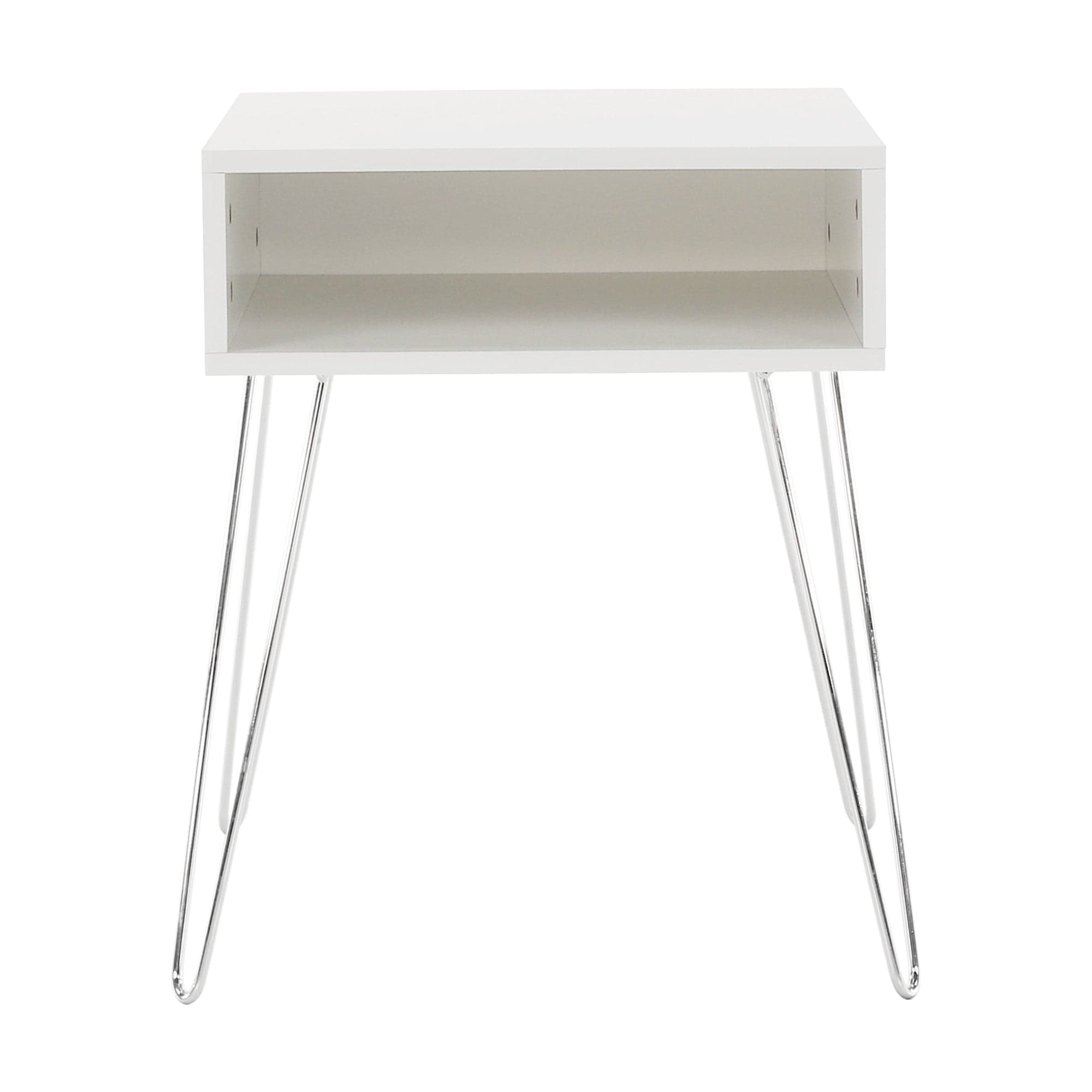 Noptiera LAMEJ, alb, metal, 45x34x58 cm