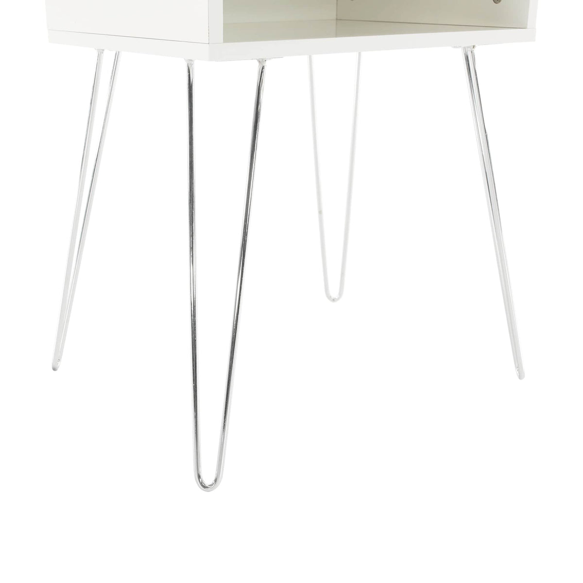 Noptiera LAMEJ, alb, metal, 45x34x58 cm