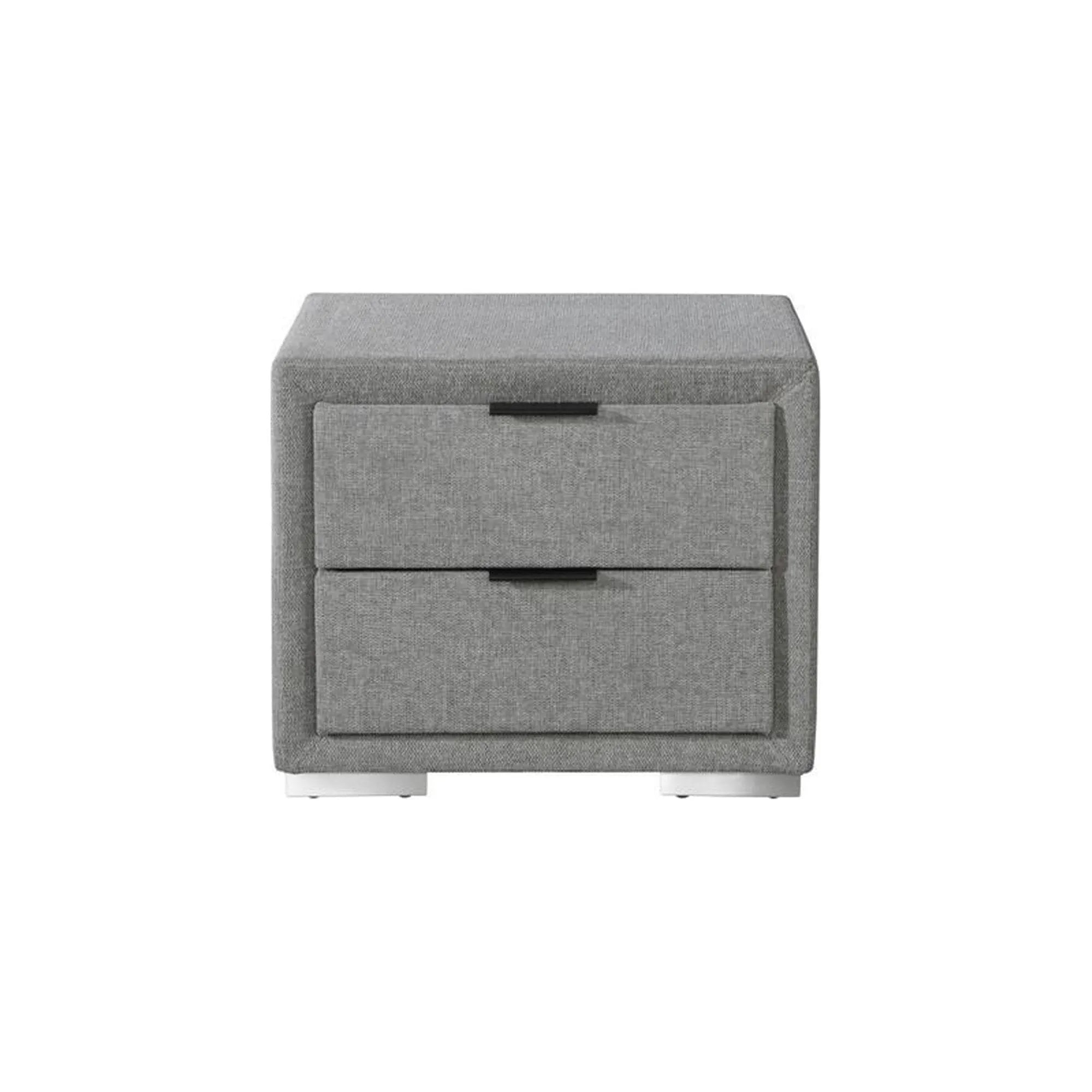 Noptiera LEVANTER, gri, stofa, 40x50x42 cm