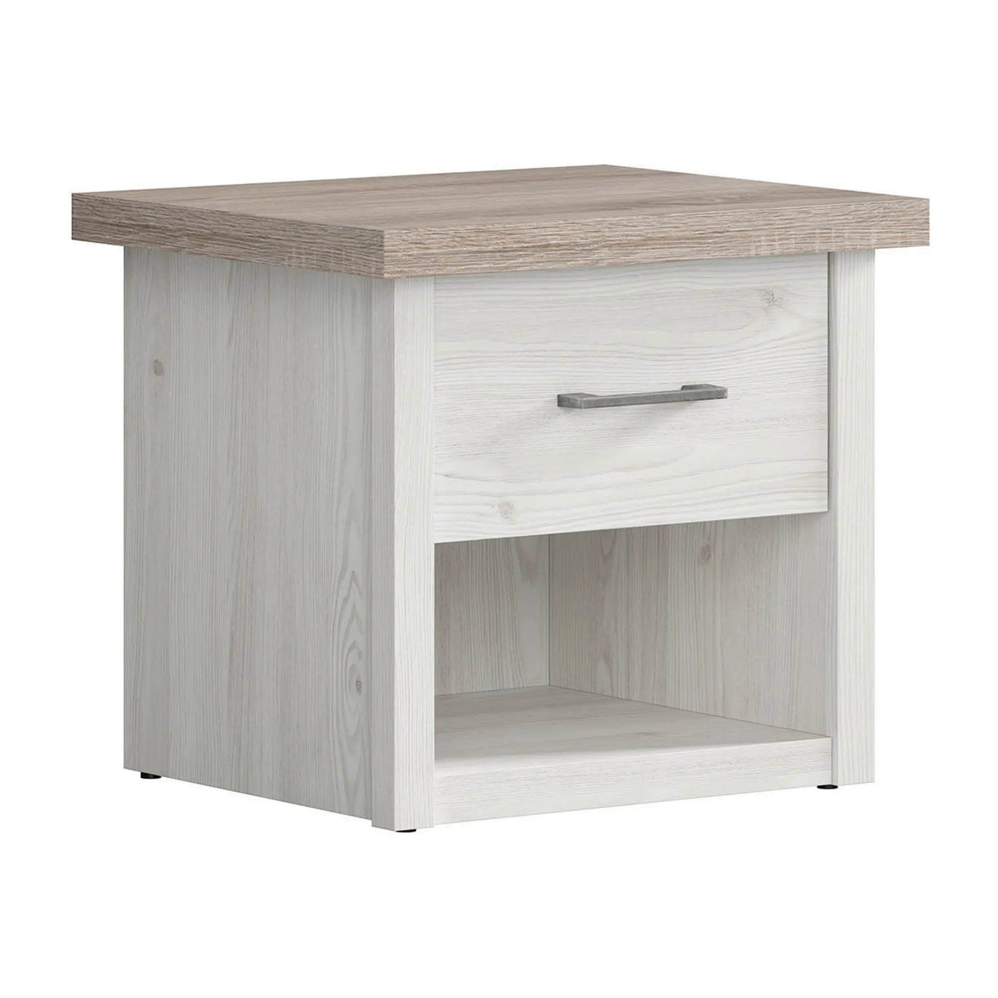 Noptiera LUCA JUZI, zada sibiu deschis/stejar sonoma, PAL laminat, 51x43x46 cm