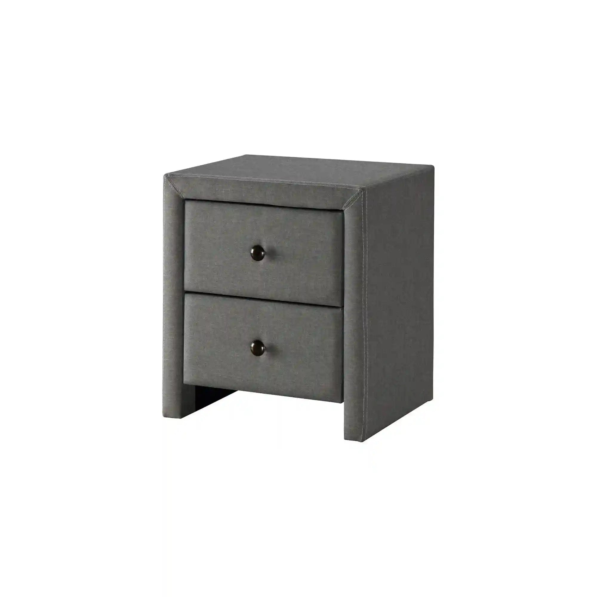 Noptiera PRIMA 2, gri, stofa, 48x41x54 cm