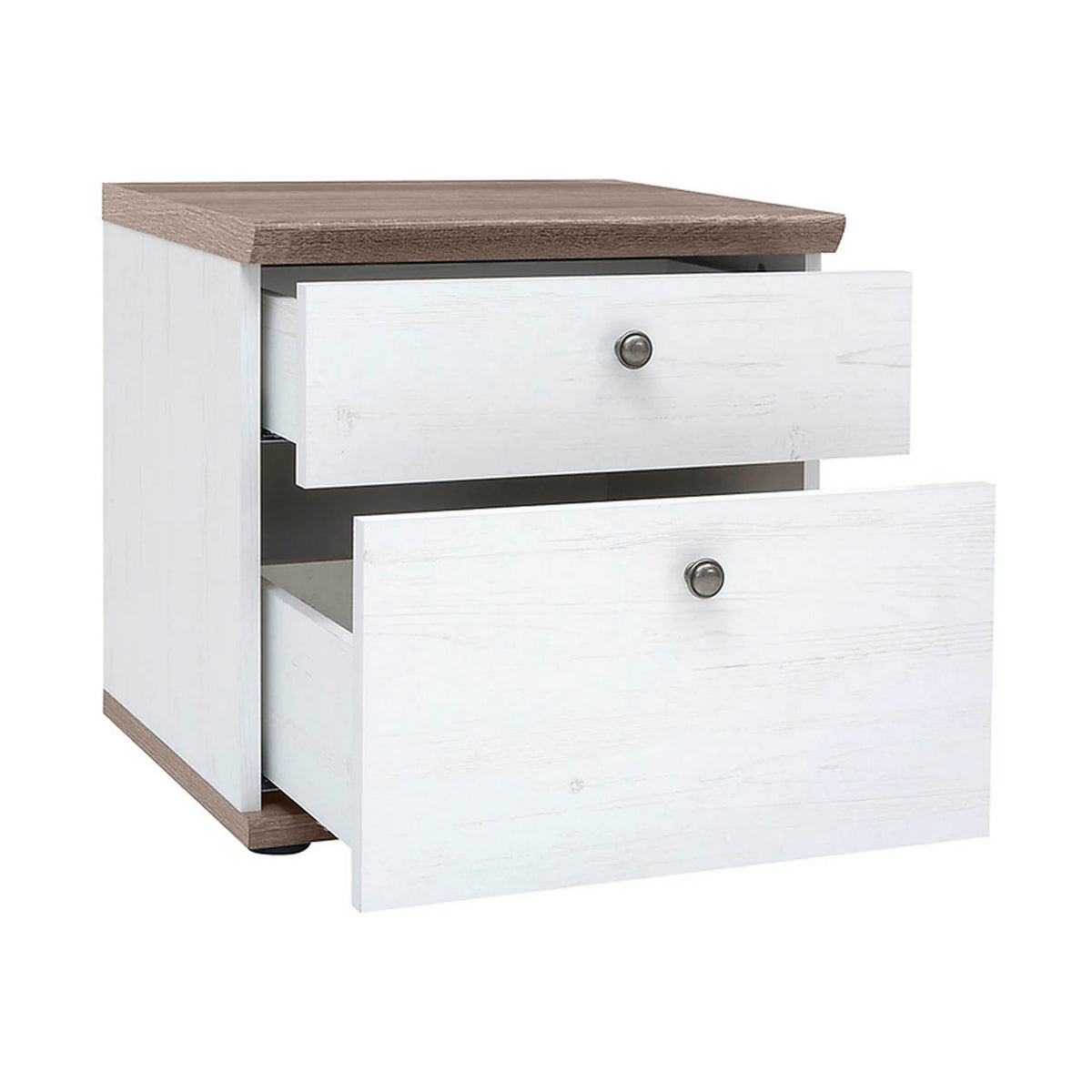 Noptiera STOCKHOLM, pin alb andersen/stejar sonoma, PAL, 48x43x47 cm