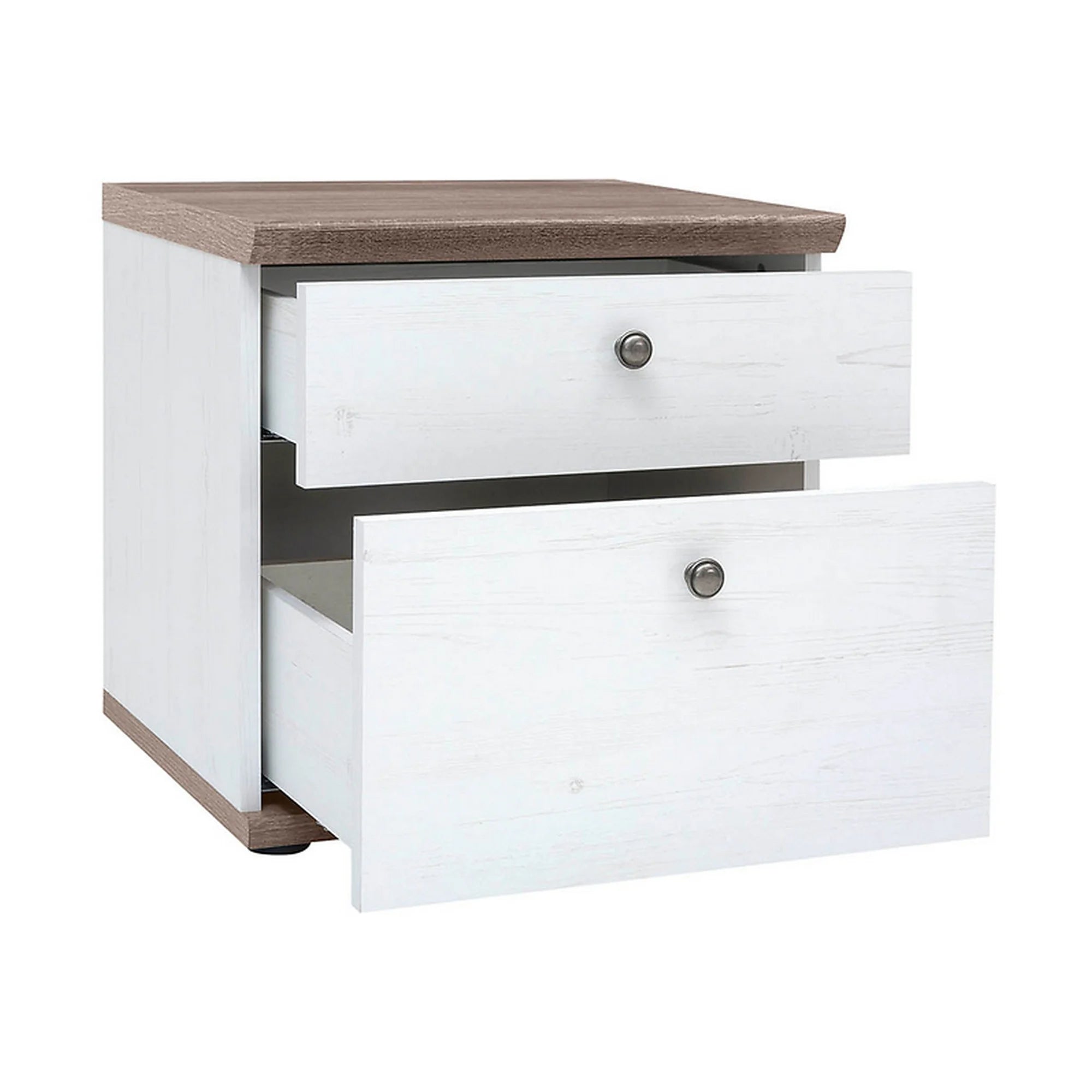 Noptiera STOCKHOLM, pin alb andersen/stejar sonoma, PAL, 48x43x47 cm