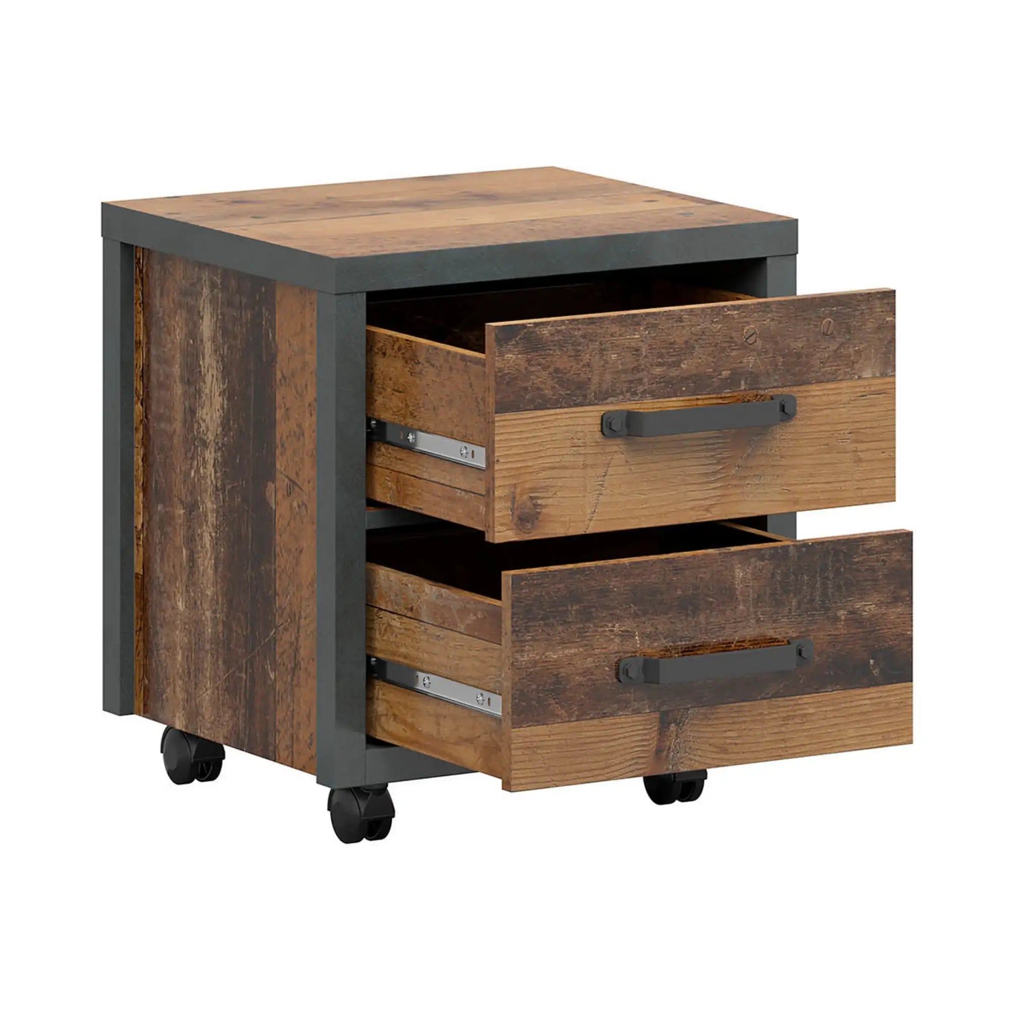 Noptiera WESTON, maro/gri grafit, PAL laminat, 46x40x51 cm