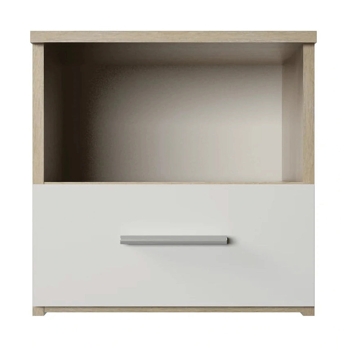 Noptiere GABRIELA, 2 bucati, PAL melaminat, stejar sonoma/alb, 42x38x40 cm