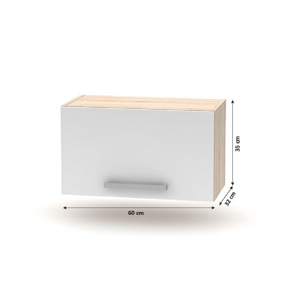 Set bucatarie NOVA PLUS, stejar sonoma/alb, PAL, 240 cm