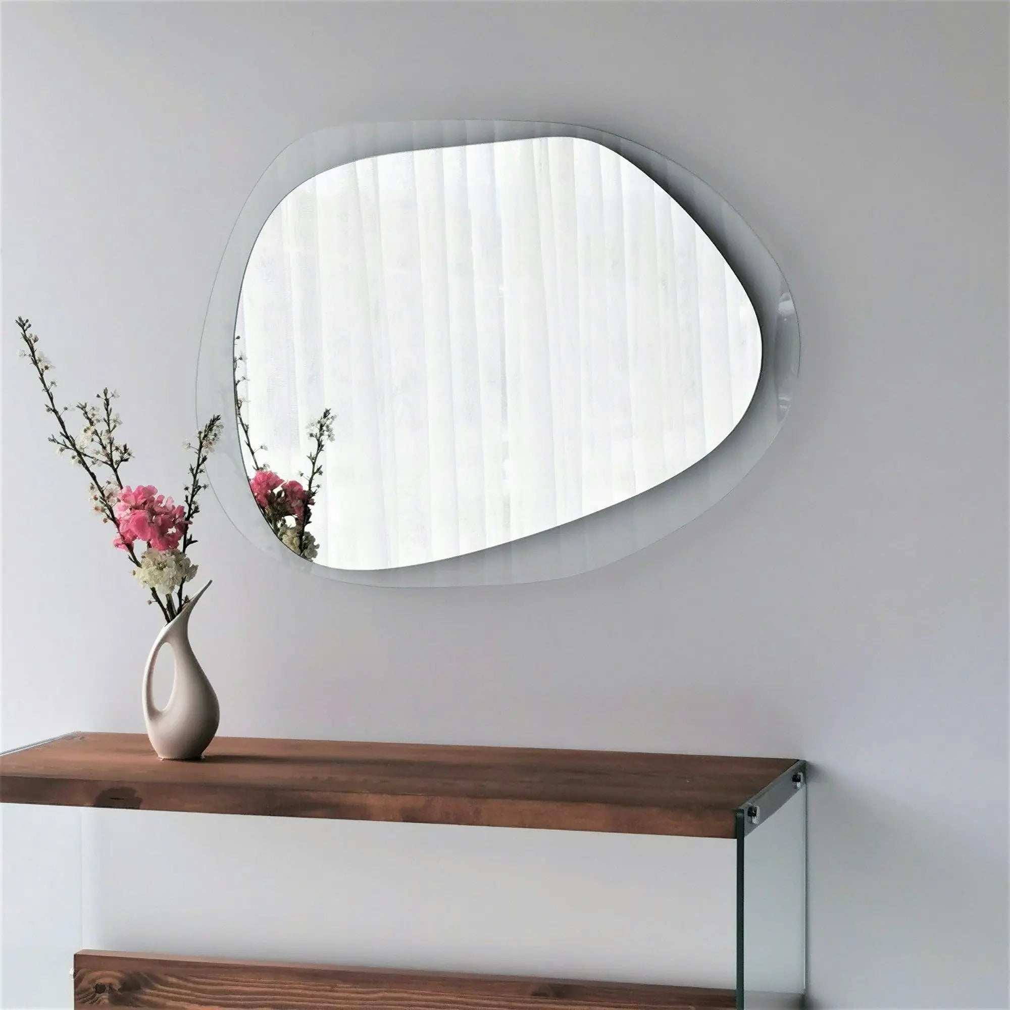 Oglinda AQUA A342, transparent, sticla securizata, 75x55 cm
