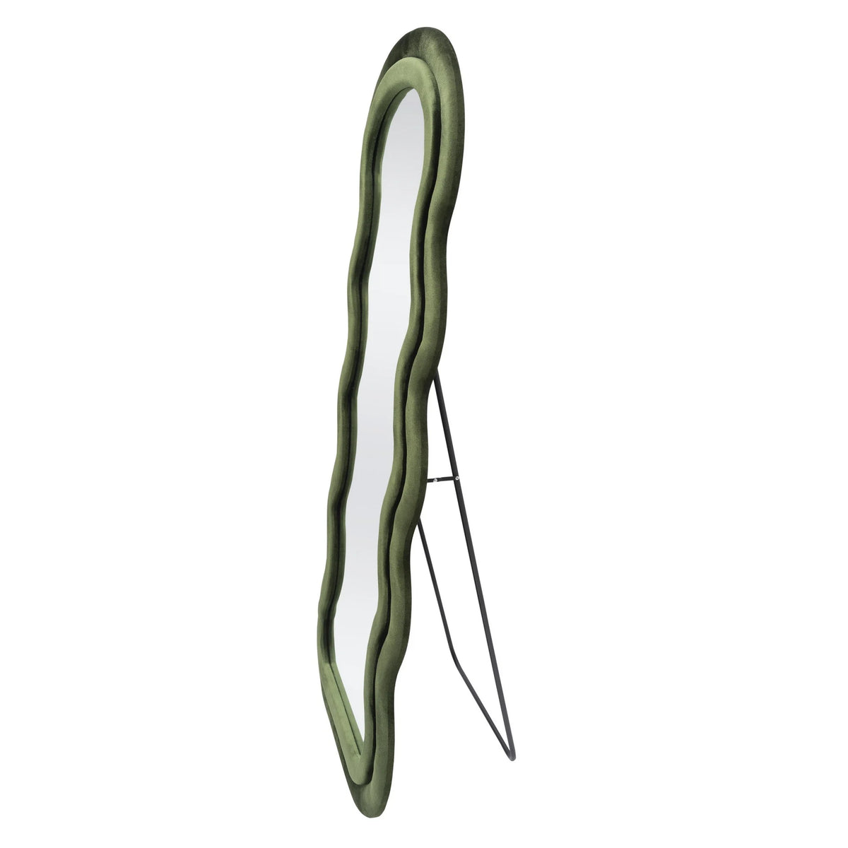 Oglinda CONFETTO, verde olive, stofa catifelata, 70x160 cm