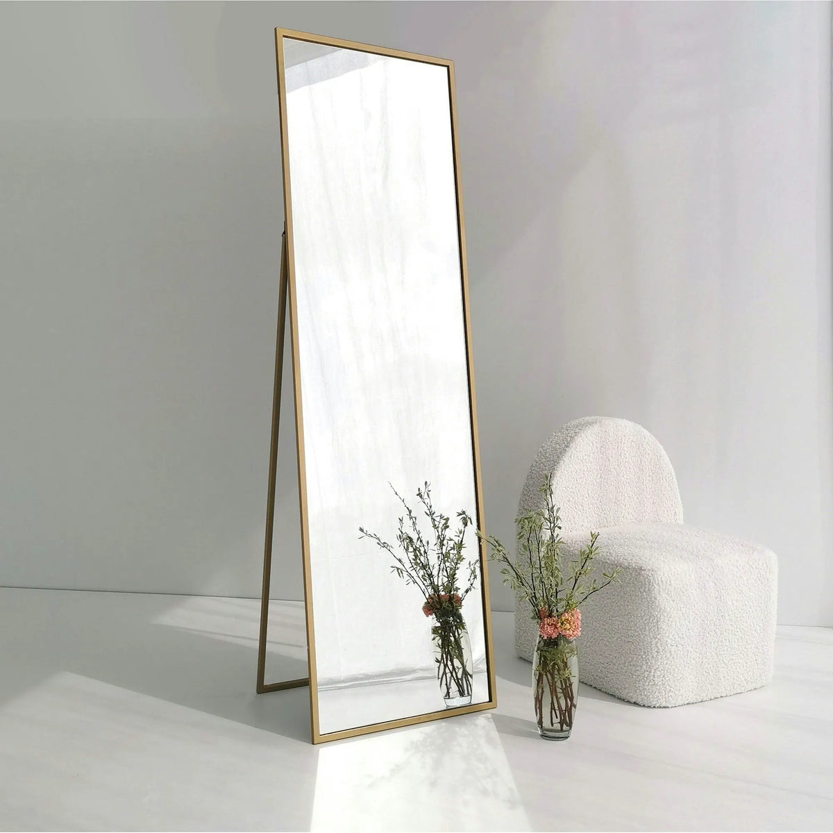Oglinda COOL, auriu, metal, 50x60x170 cm