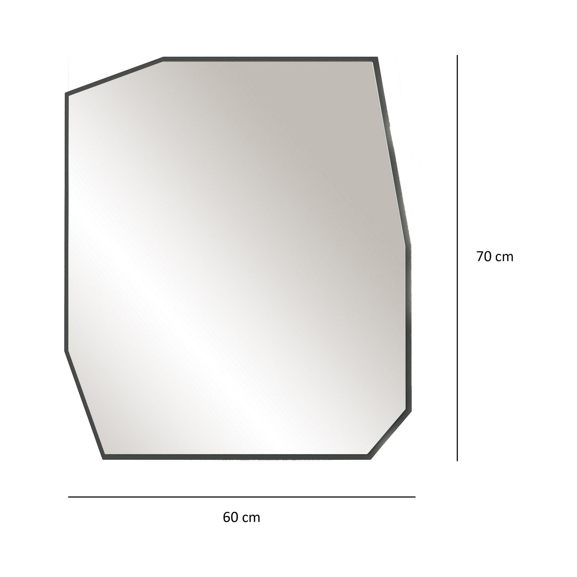 Oglinda decorativa 552NOS1223, negru, 60x70 cm