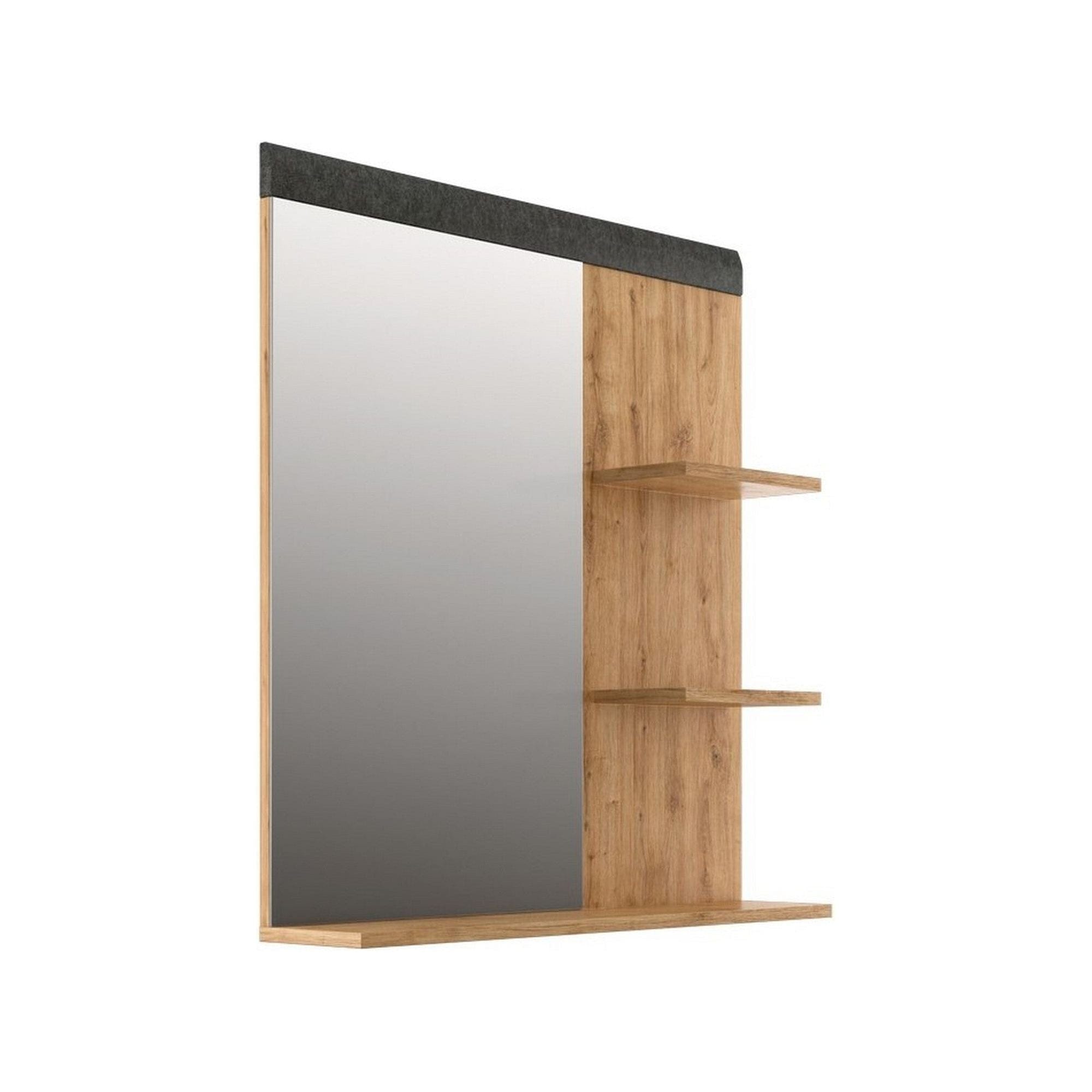 Oglinda GRACE, stejar, PAL laminat, 79x16x85 cm